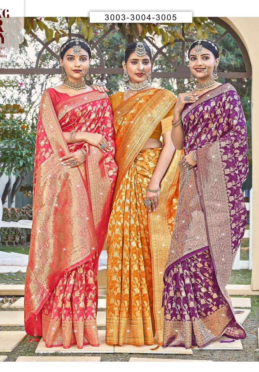 Saroj textile presents Chaaru Vol 3 Banarasi sarees catalogue