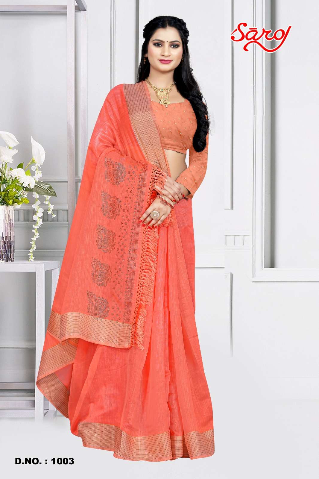 Saroj textile presents Mahotsav vol-5 cotton sarees catalogue