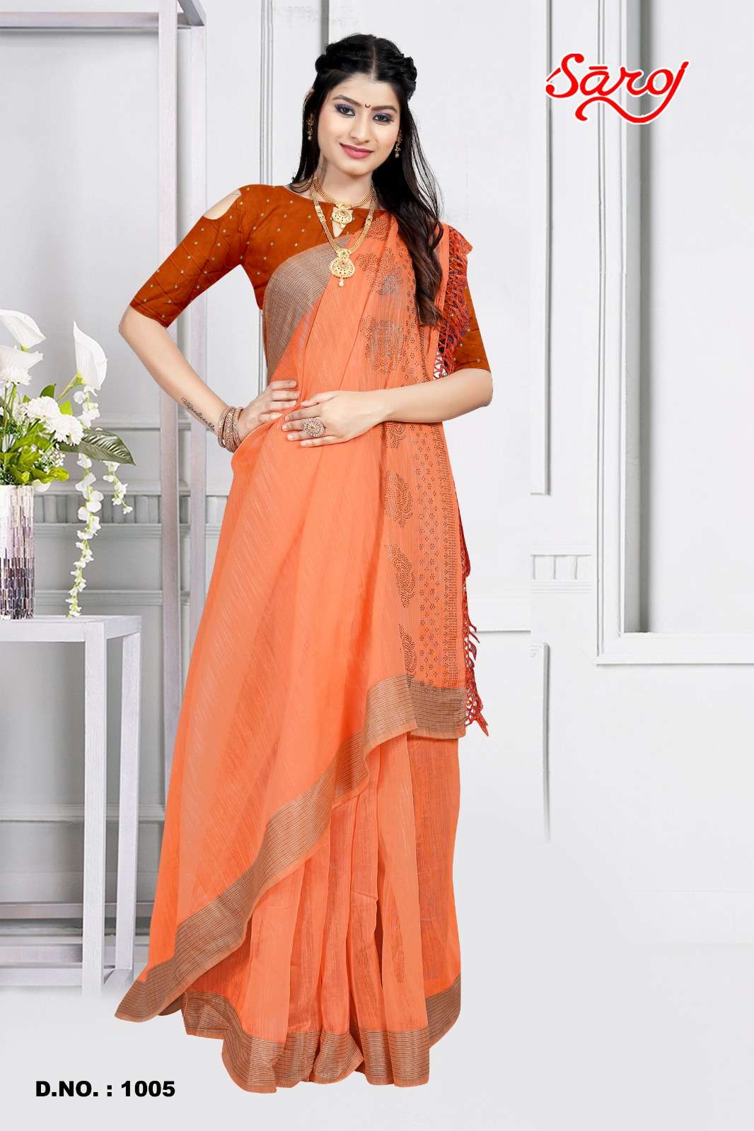 Saroj textile presents Mahotsav vol-5 cotton sarees catalogue