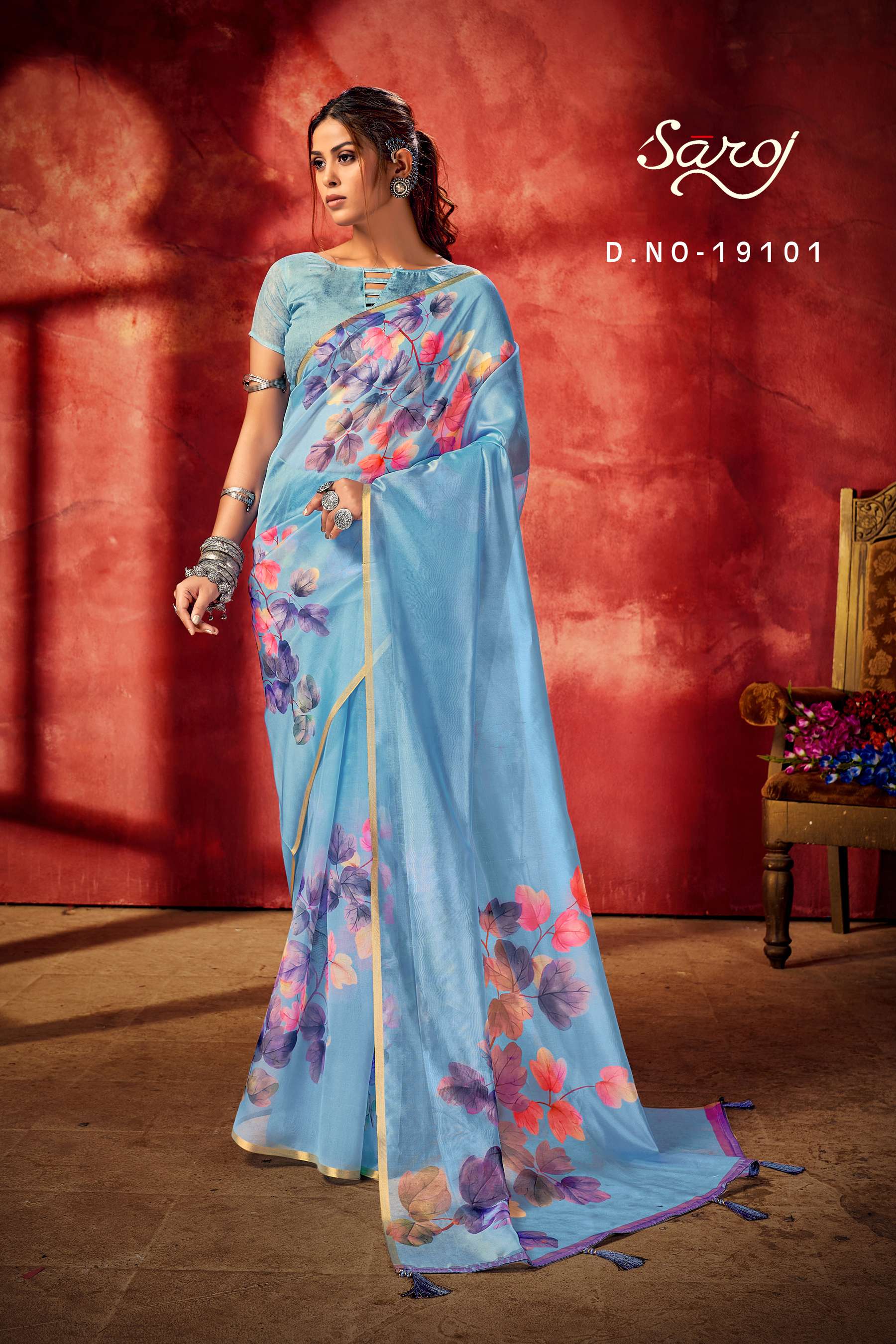 Saroj textile presents Raaina Designer Bollywood sarees catalogue