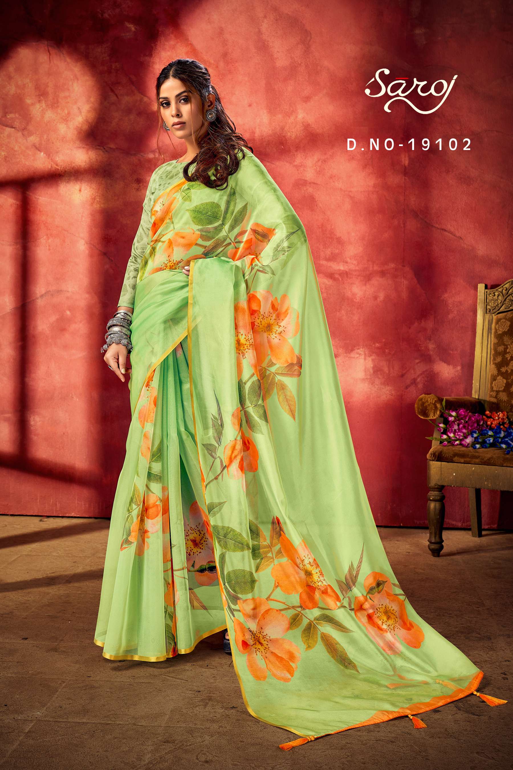 Saroj textile presents Raaina Designer Bollywood sarees catalogue