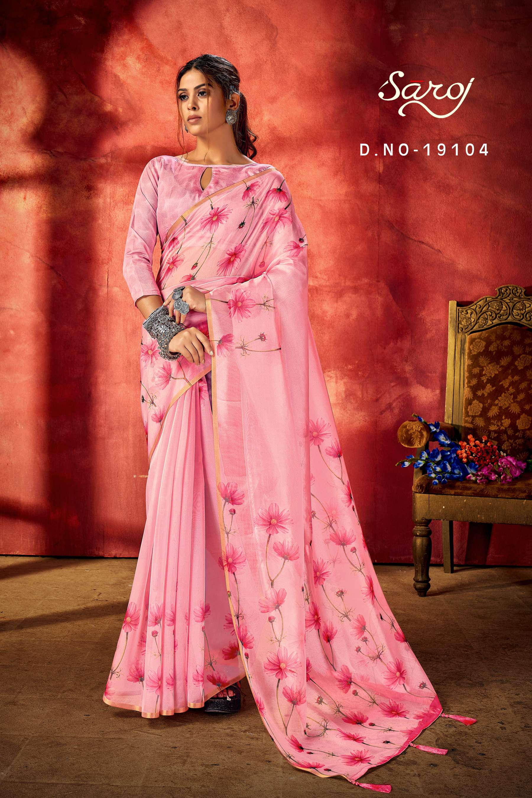 Saroj textile presents Raaina Designer Bollywood sarees catalogue