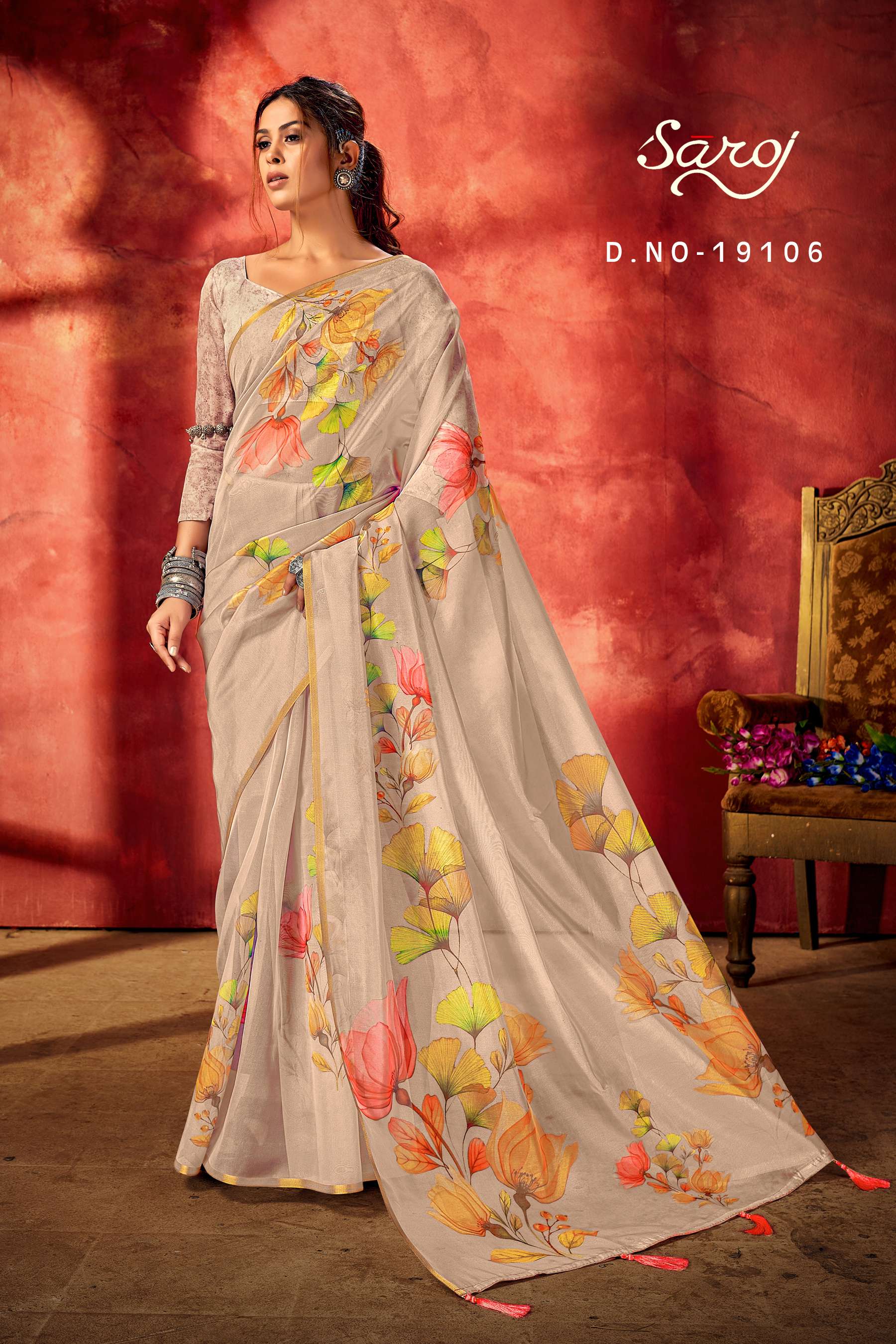 Saroj textile presents Raaina Designer Bollywood sarees catalogue