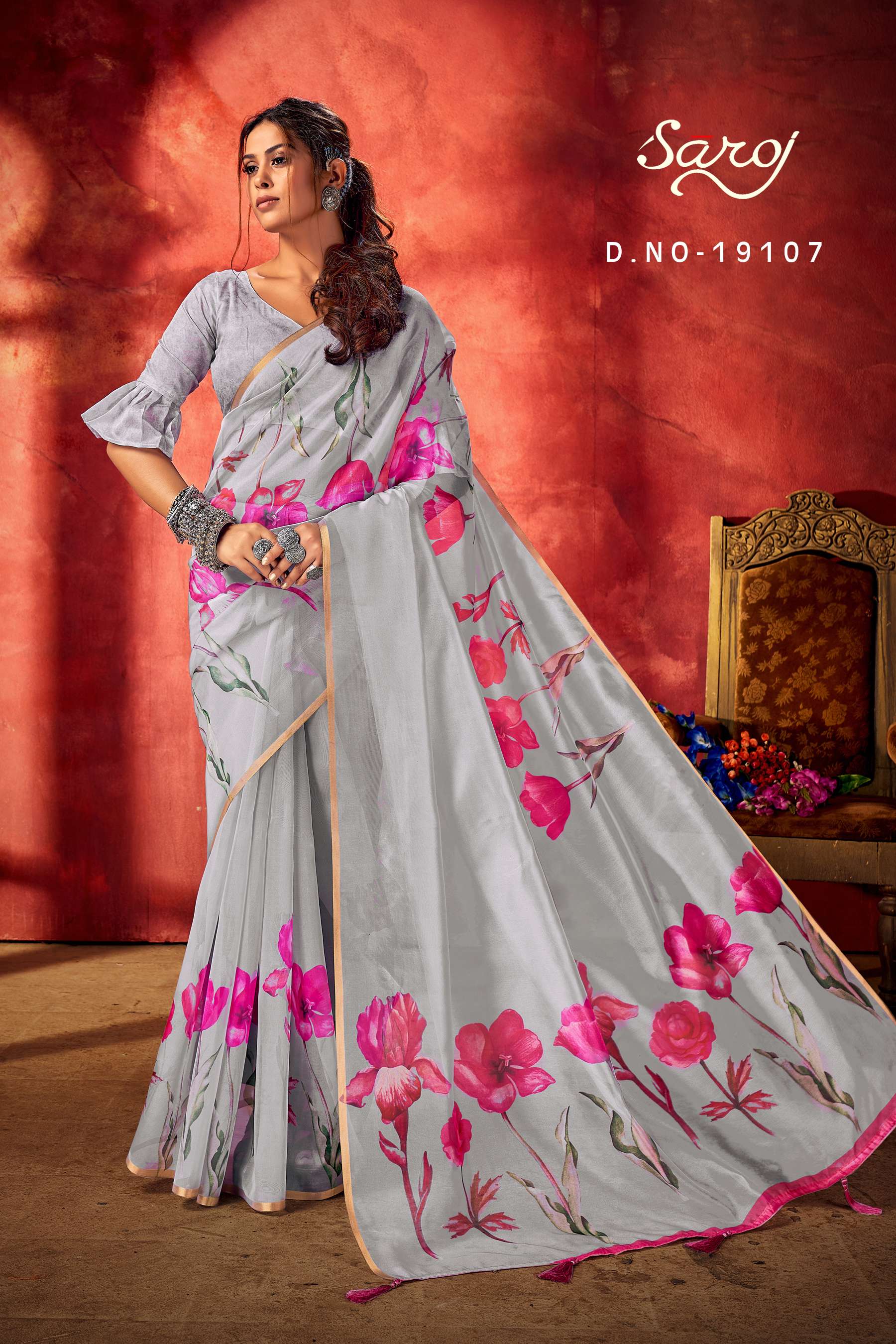Saroj textile presents Raaina Designer Bollywood sarees catalogue