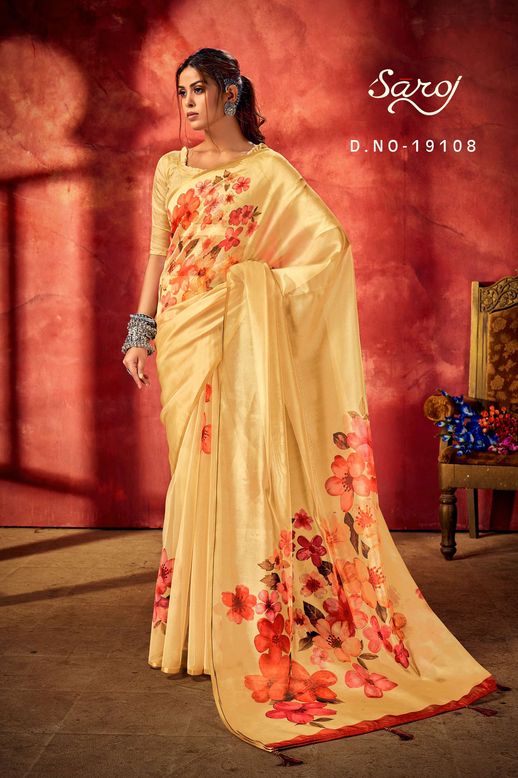 Saroj textile presents Raaina Designer Bollywood sarees catalogue