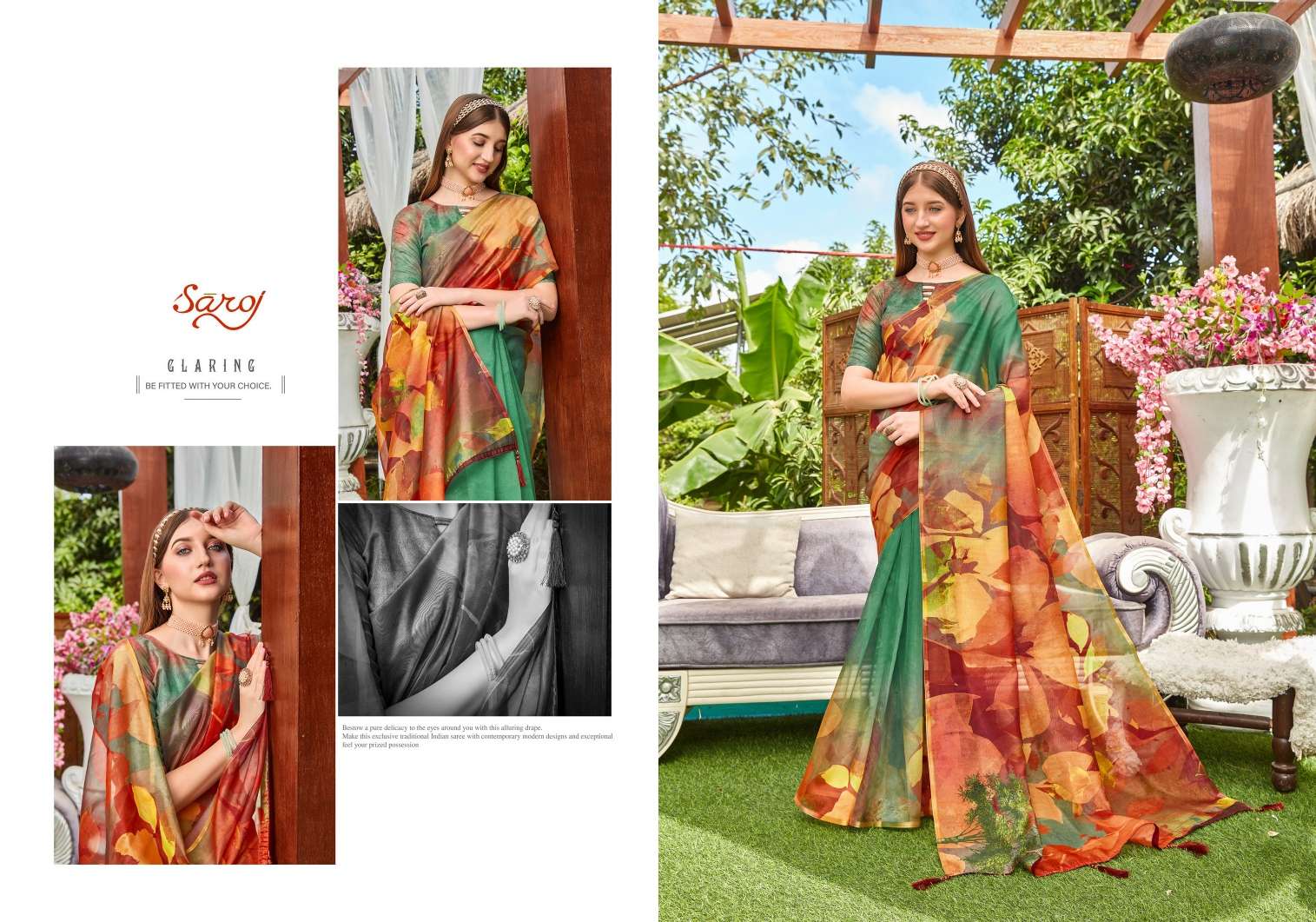 Saroj textile presents Rivvaa Designer Bollywood sarees catalogue