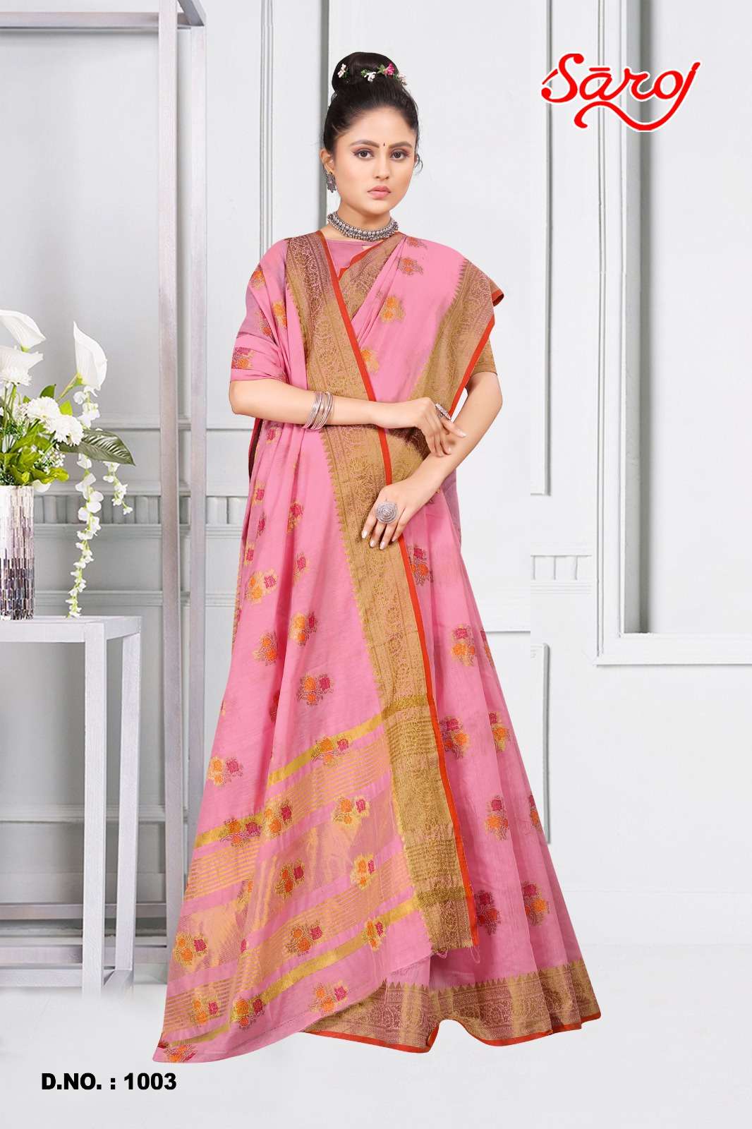 Saroj textile presents Shandaar vol-1 Cotton Designer sarees catalogue