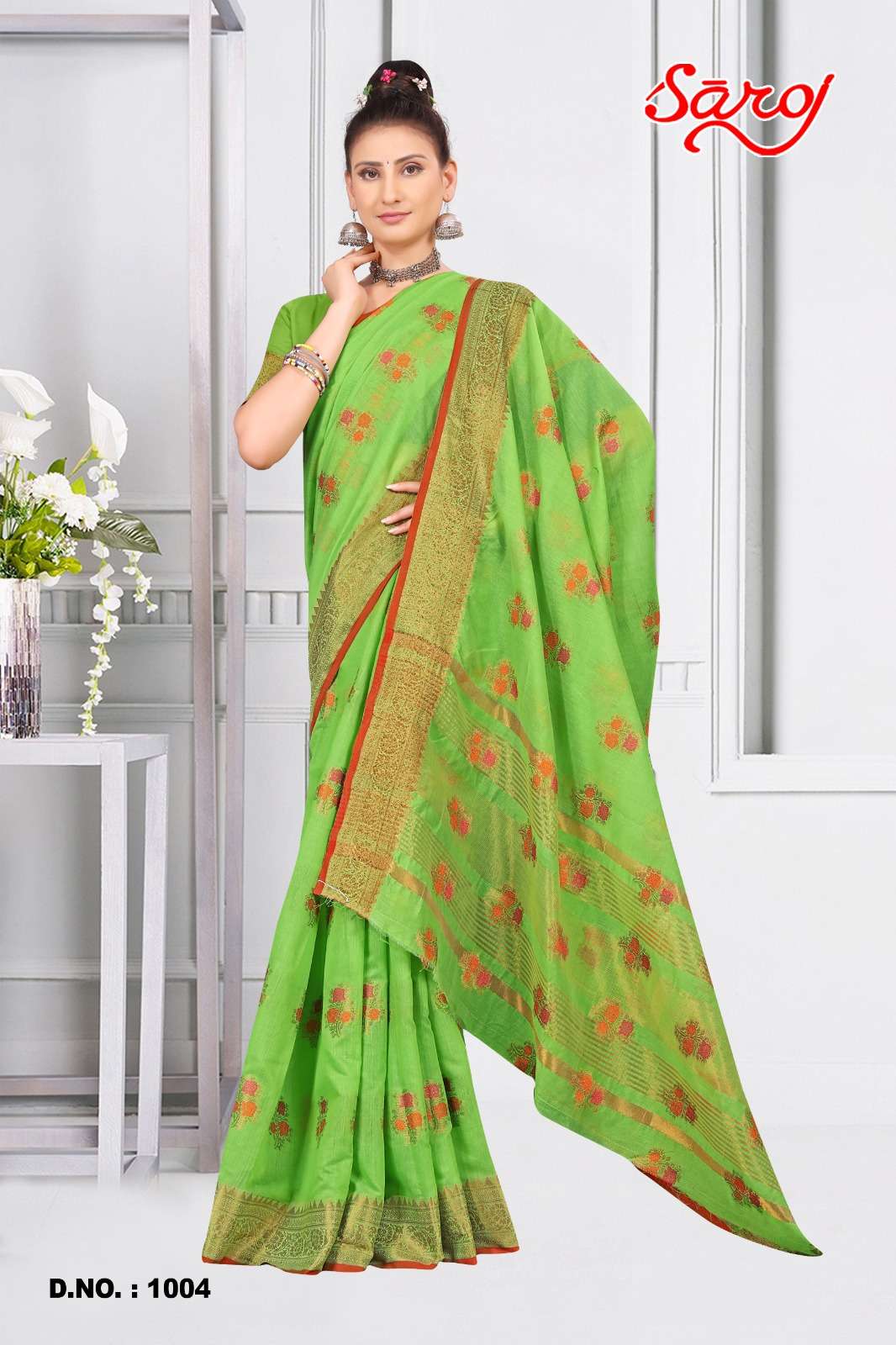 Saroj textile presents Shandaar vol-1 Cotton Designer sarees catalogue