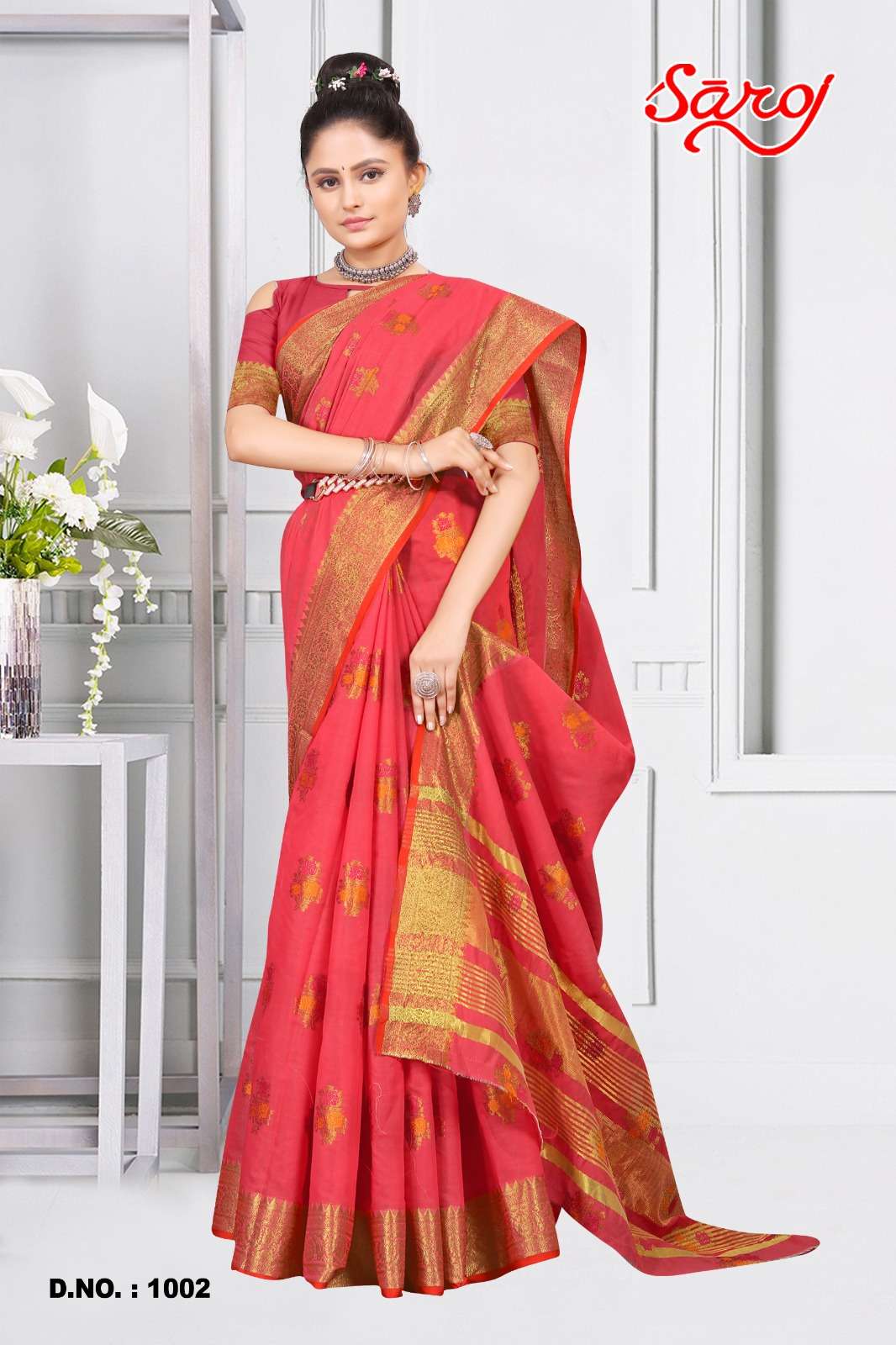 Saroj textile presents Shandaar vol-1 Cotton Designer sarees catalogue
