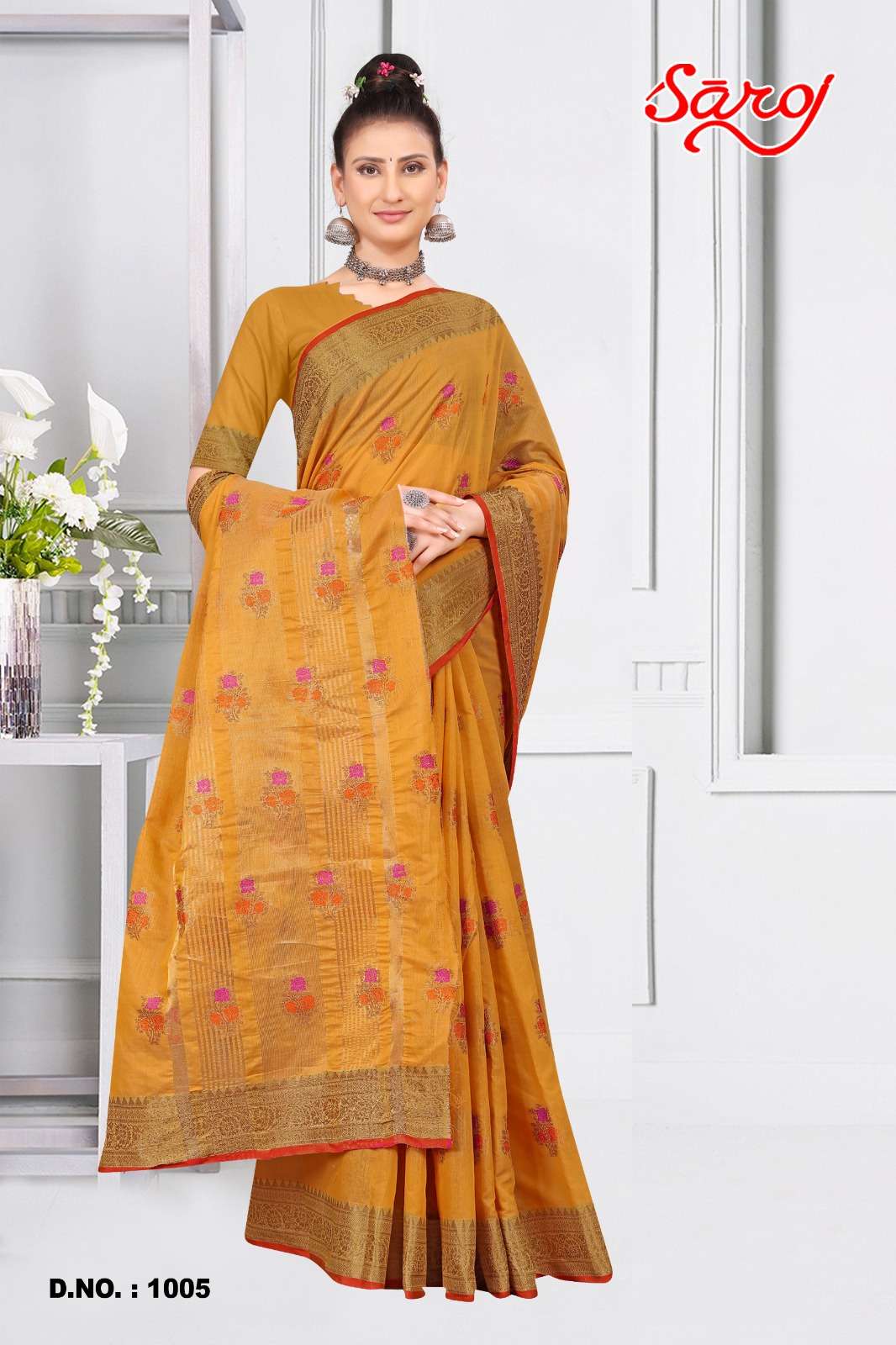 Saroj textile presents Shandaar vol-1 Cotton Designer sarees catalogue