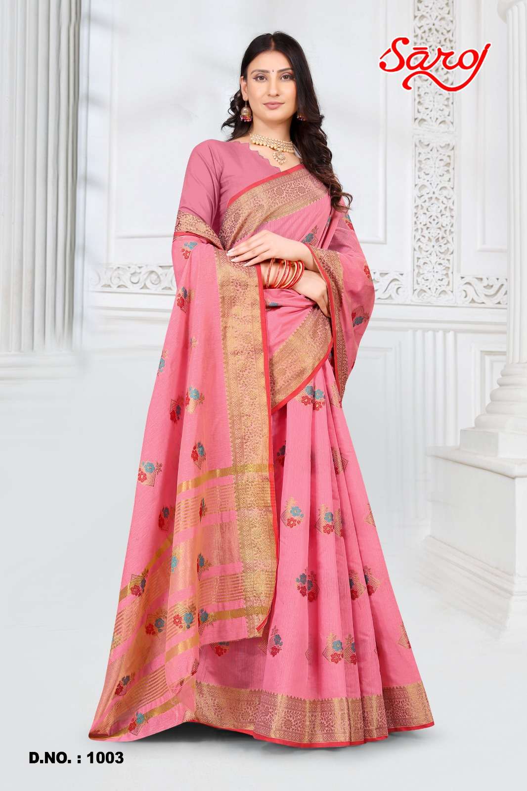 Saroj textile presents Shandaar vol-4 Cotton Designer sarees catalogue