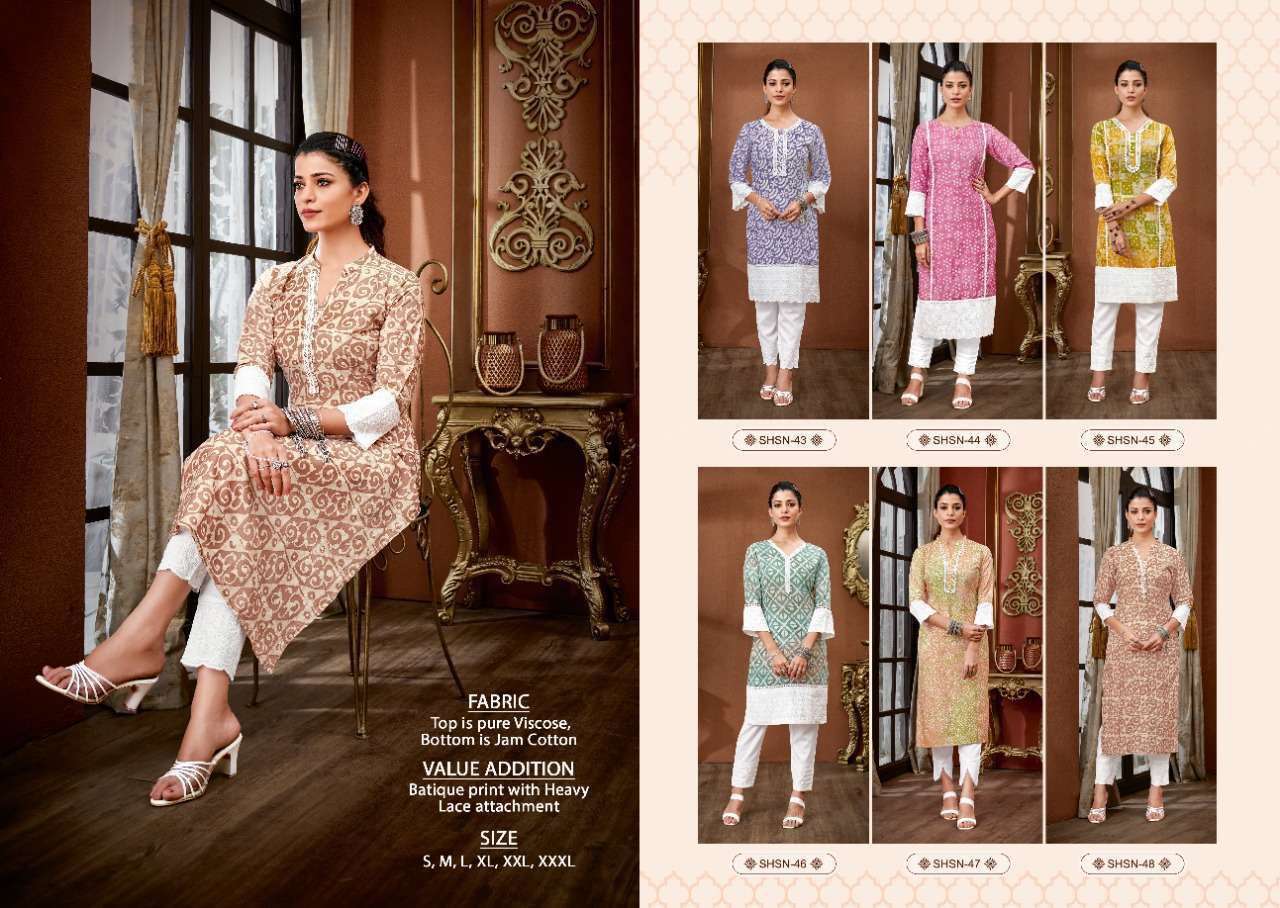 Shichi Sana Cotton Kurti Wholesale catalog