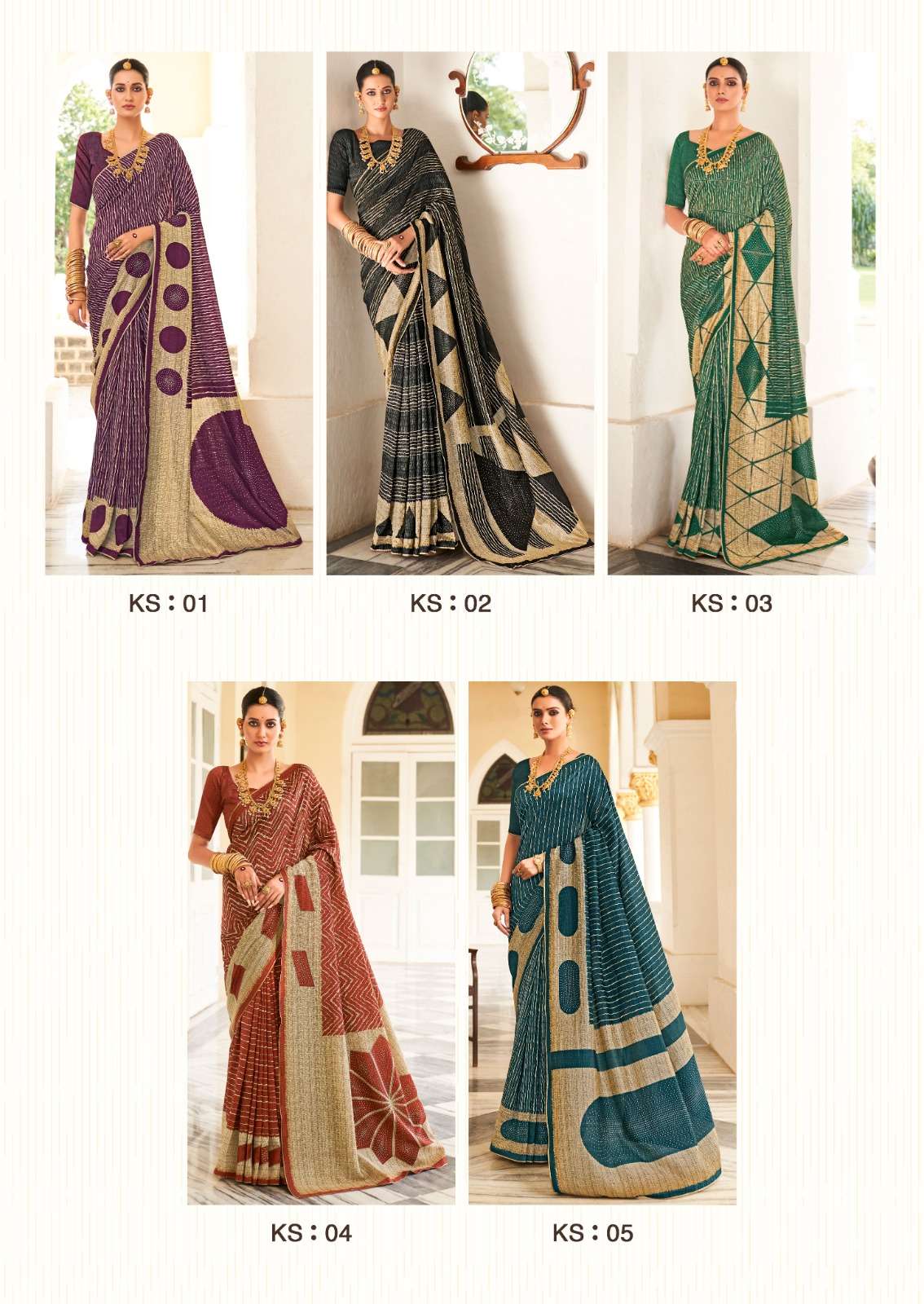 Sr Keesha Sarowski Work Fancy Saree Wholesale catalog