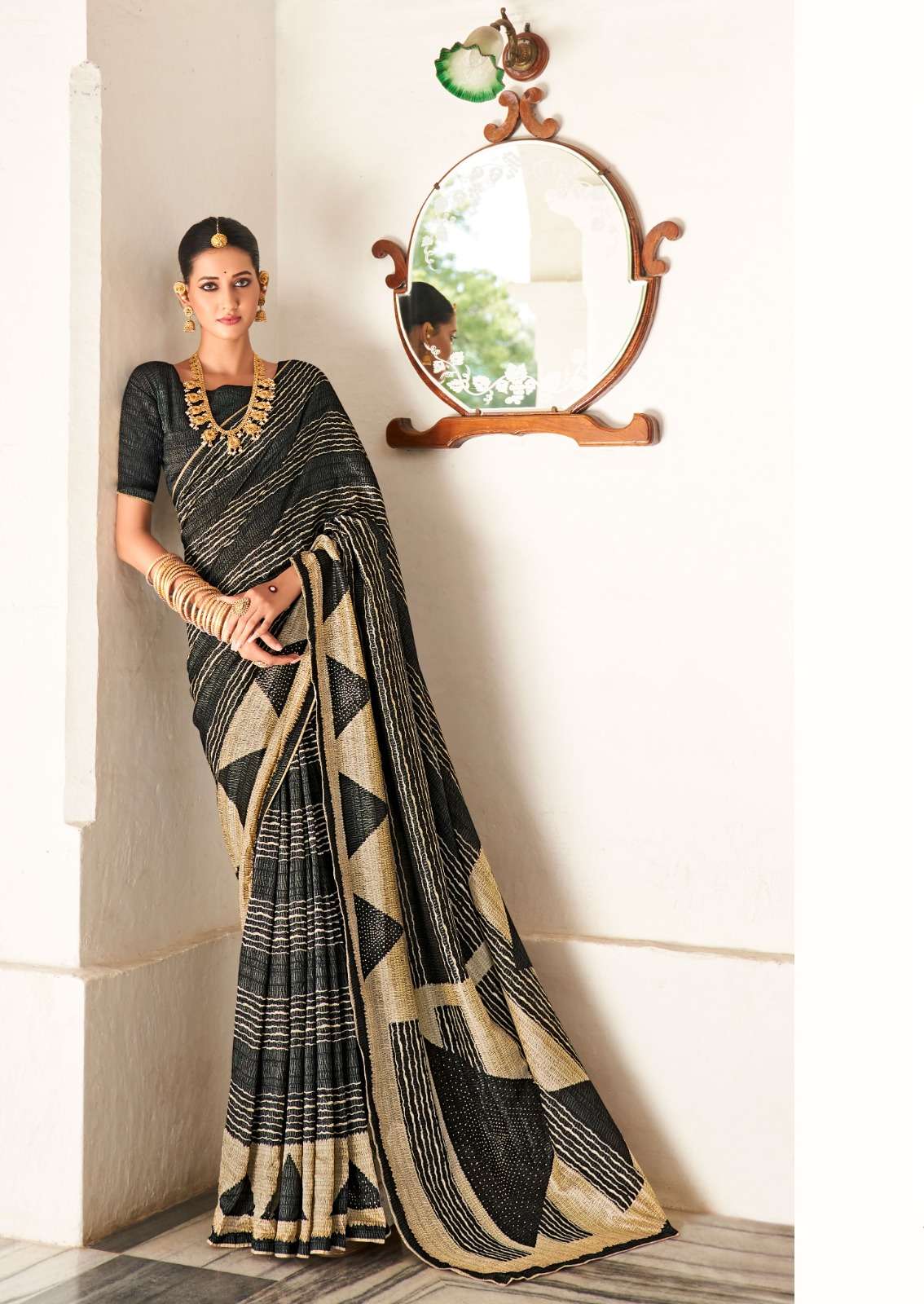 Sr Keesha Sarowski Work Fancy Saree Wholesale catalog