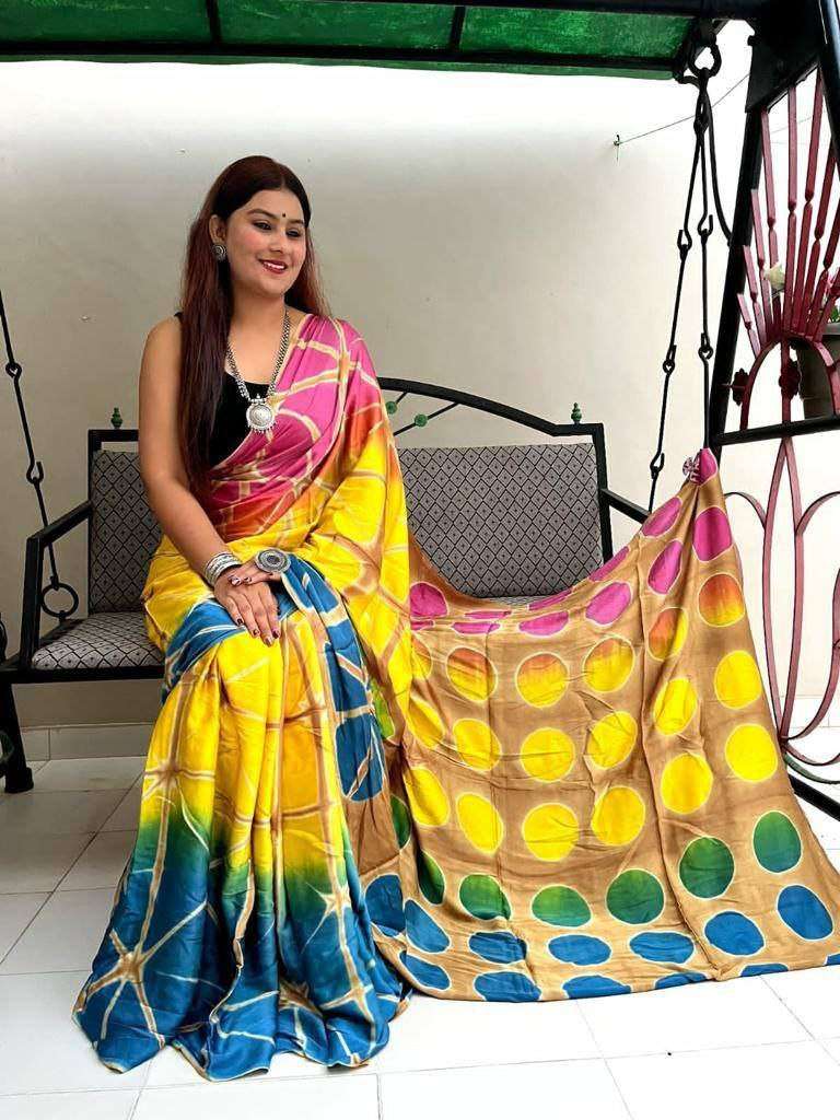 Ss 10 Fancy Digital Printed Dola Silk Saree Wholesale catalog