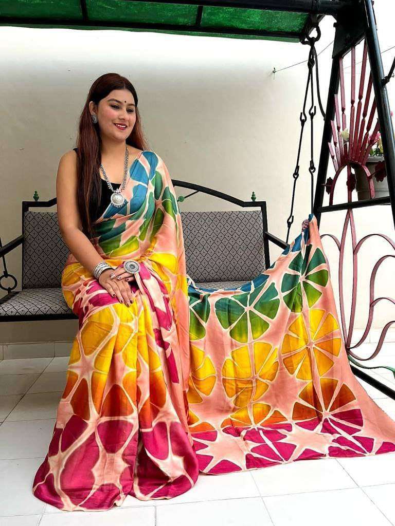 Ss 10 Fancy Digital Printed Dola Silk Saree Wholesale catalog