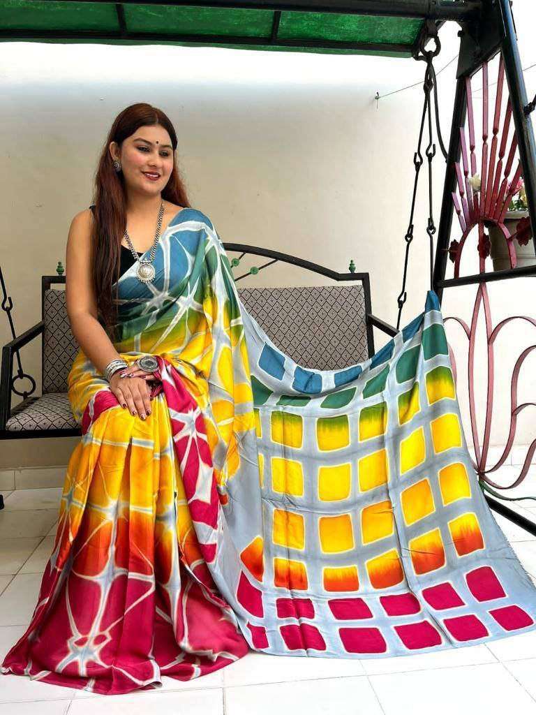 Ss 10 Fancy Digital Printed Dola Silk Saree Wholesale catalog