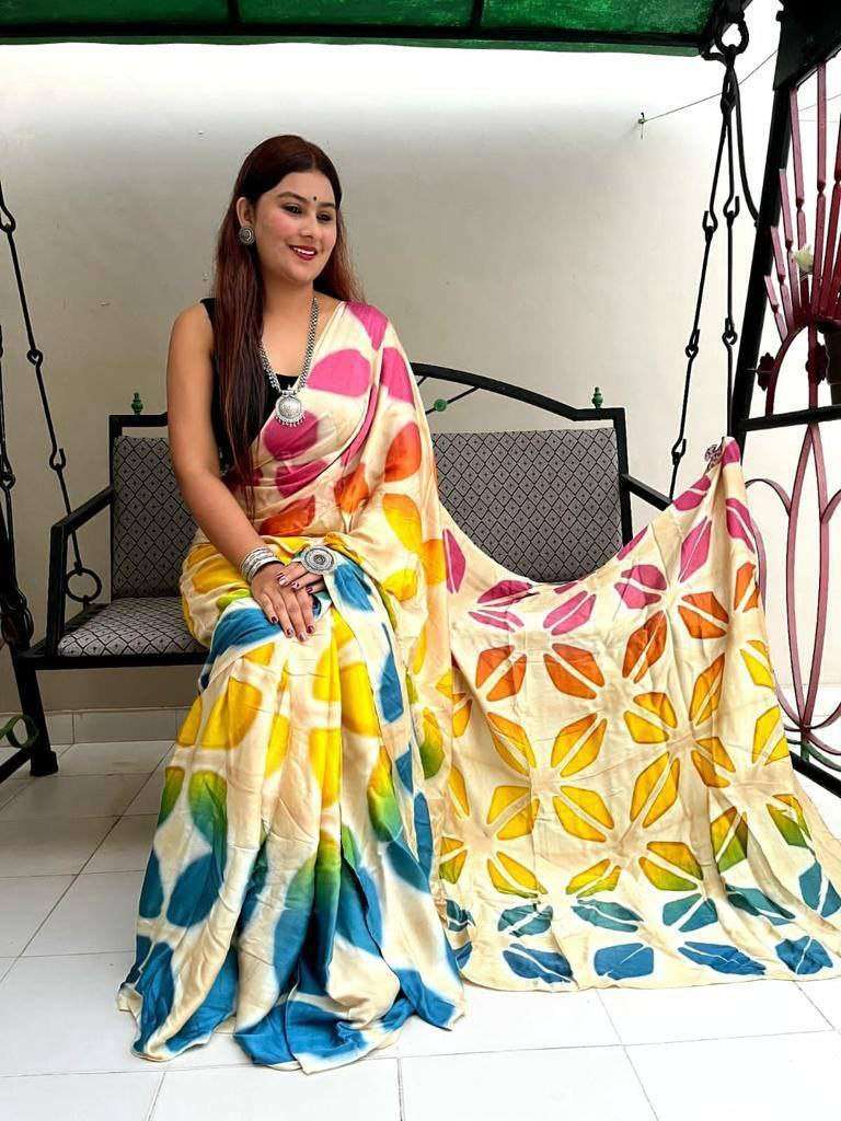 Ss 10 Fancy Digital Printed Dola Silk Saree Wholesale catalog