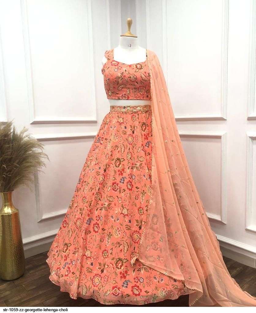 STR 1059 ZZ GEORGETTE LEHENGA CHOLI Wholesale catalog
