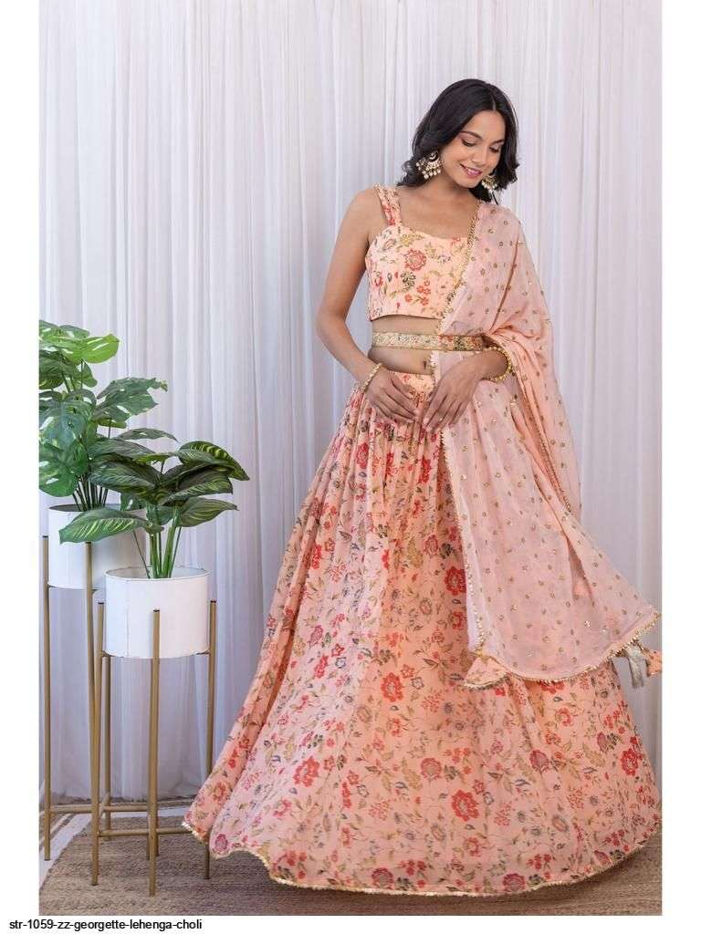 STR 1059 ZZ GEORGETTE LEHENGA CHOLI Wholesale catalog