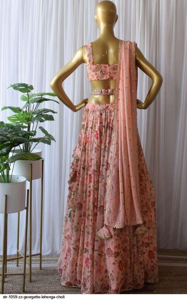 STR 1059 ZZ GEORGETTE LEHENGA CHOLI Wholesale catalog