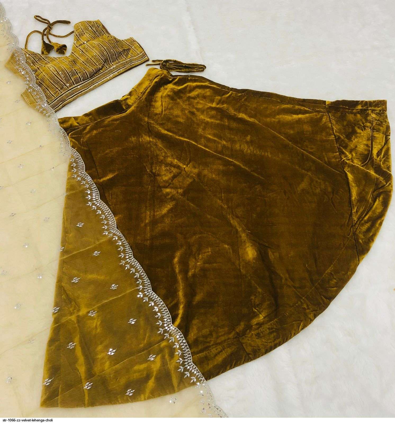 STR 1066 ZZ VELVET LEHENGA CHOLI Wholesale catalog
