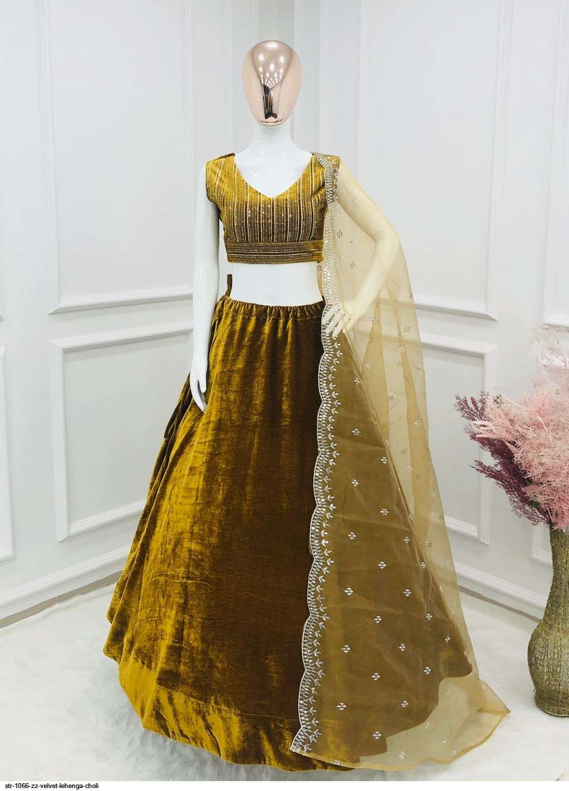 STR 1066 ZZ VELVET LEHENGA CHOLI Wholesale catalog
