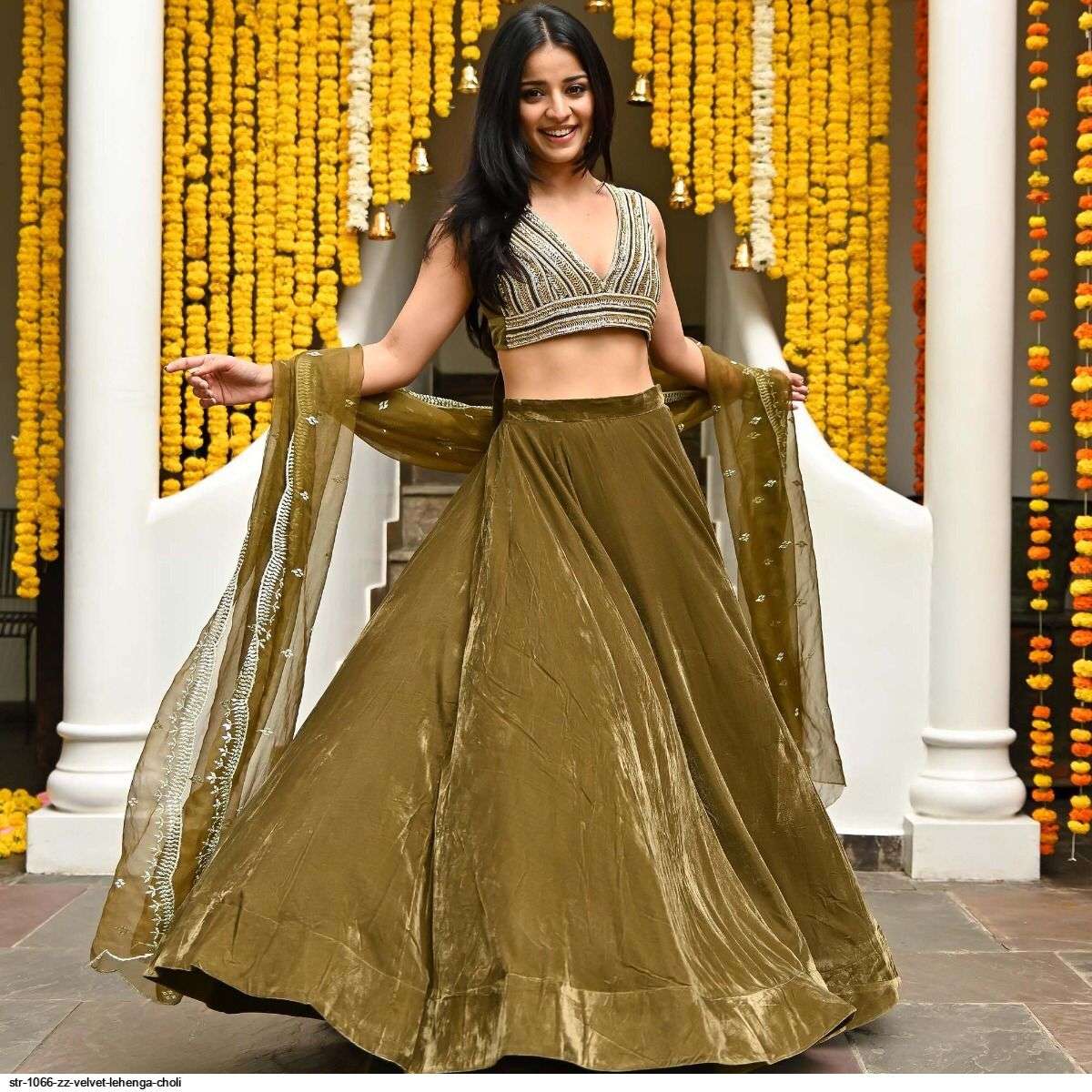 STR 1066 ZZ VELVET LEHENGA CHOLI Wholesale catalog