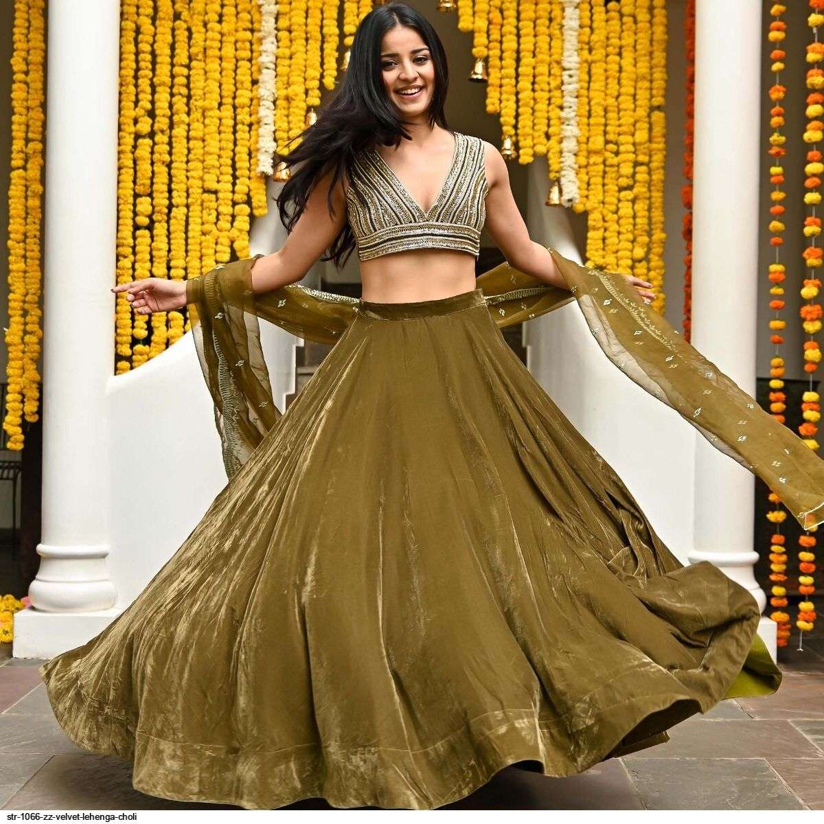 STR 1066 ZZ VELVET LEHENGA CHOLI Wholesale catalog