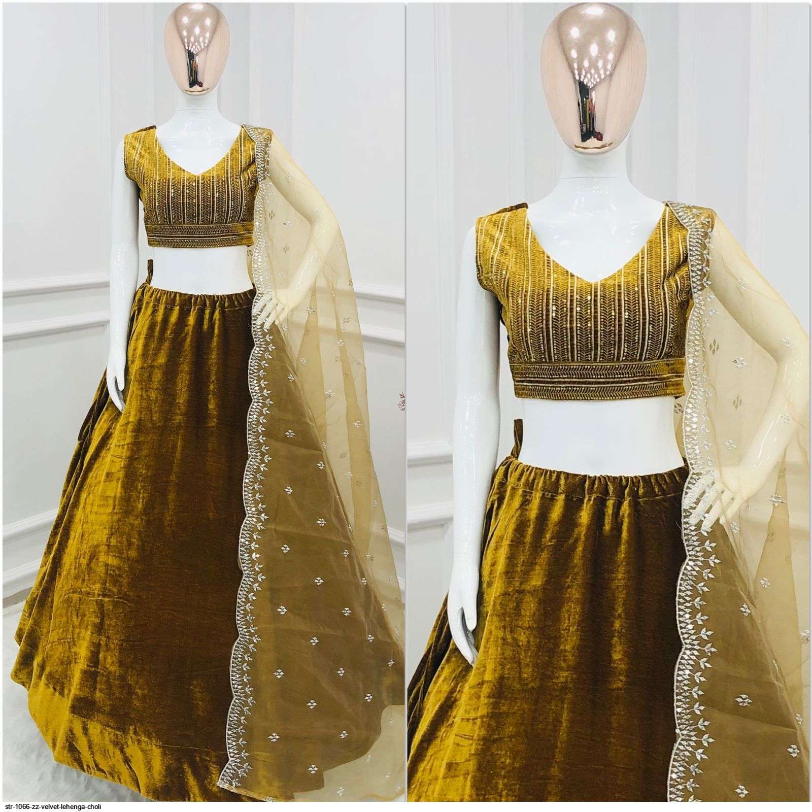 STR 1066 ZZ VELVET LEHENGA CHOLI Wholesale catalog