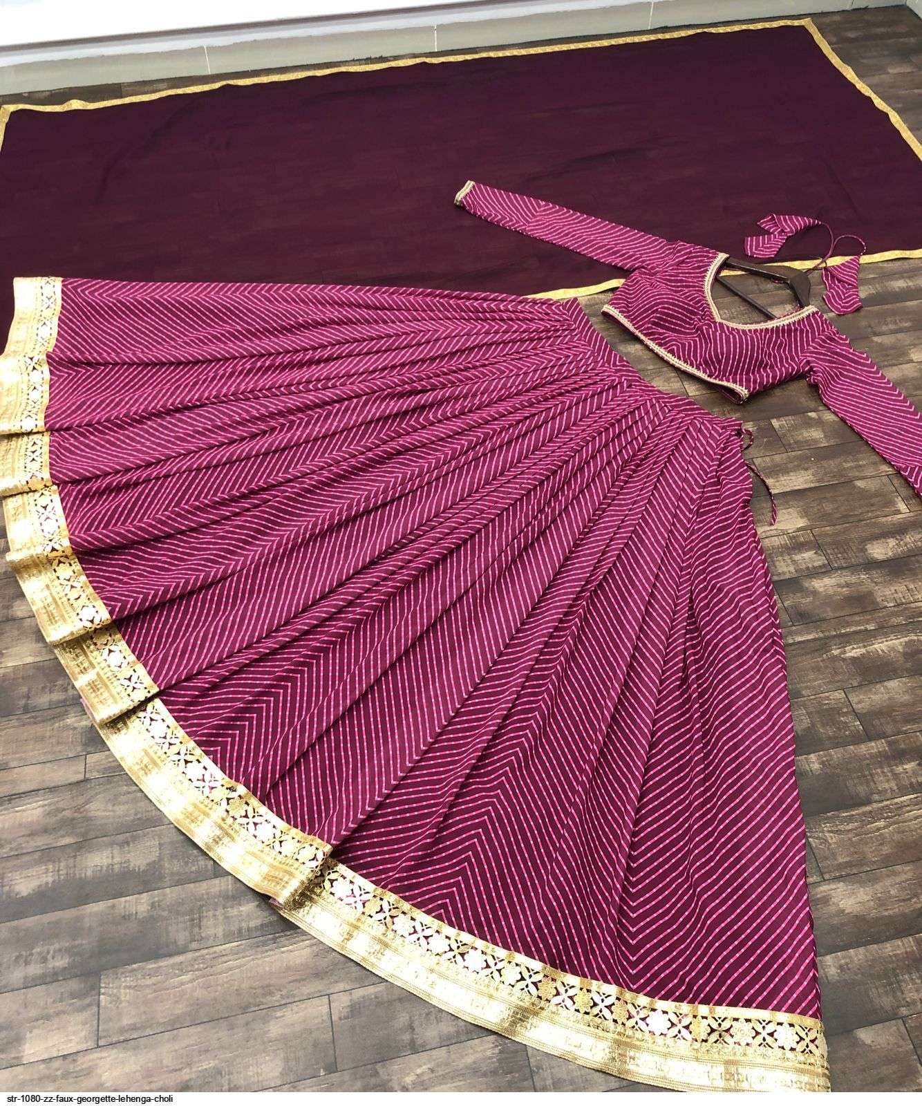 STR 1080 ZZ FAUX GEORGETTE LEHENGA CHOLI Wholesale catalog