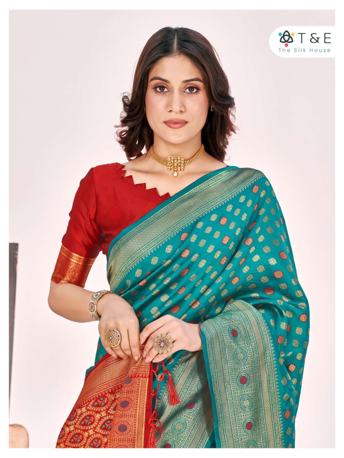 T And E Aagman Designer Silk Saree Wholesale catalog
