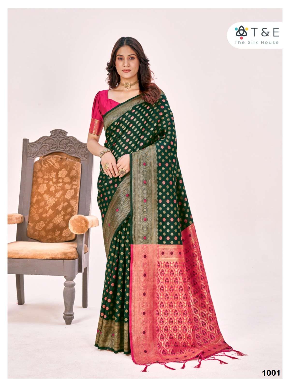 T And E Aagman Designer Silk Saree Wholesale catalog
