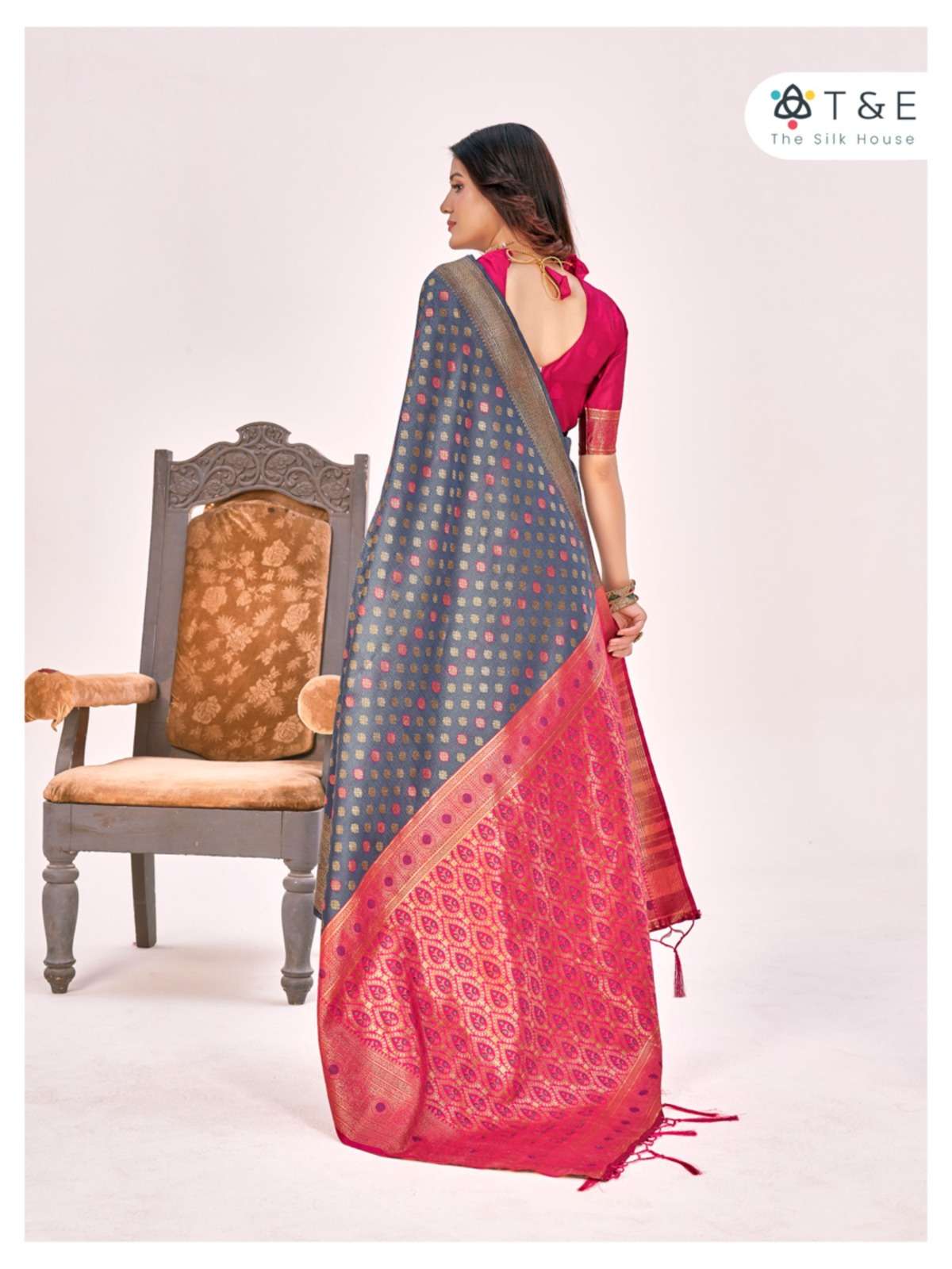 T And E Aagman Designer Silk Saree Wholesale catalog