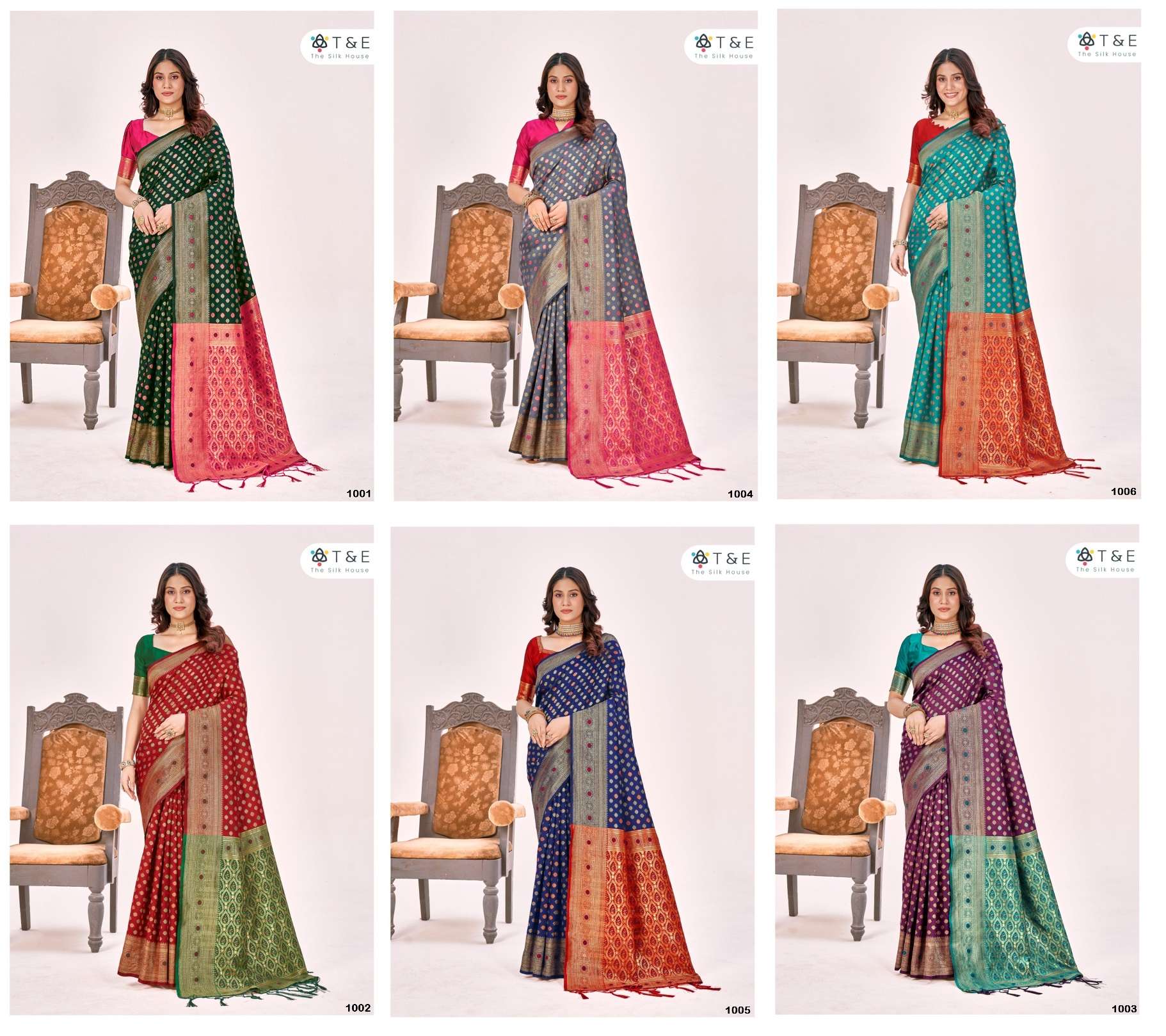 T And E Aagman Designer Silk Saree Wholesale catalog