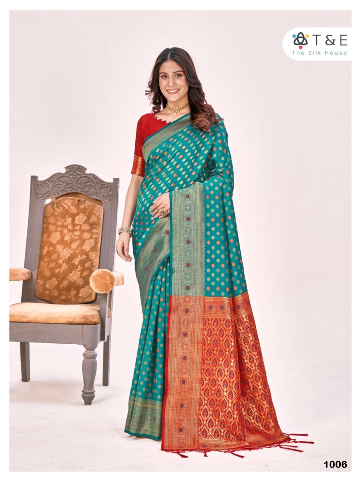 T And E Aagman Designer Silk Saree Wholesale catalog