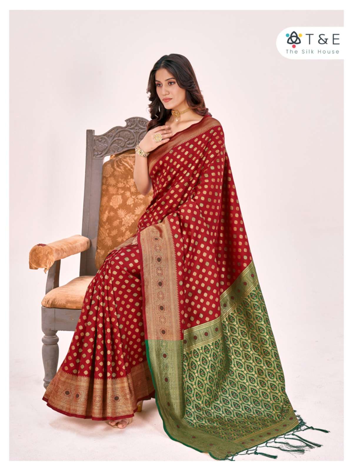 T And E Aagman Designer Silk Saree Wholesale catalog