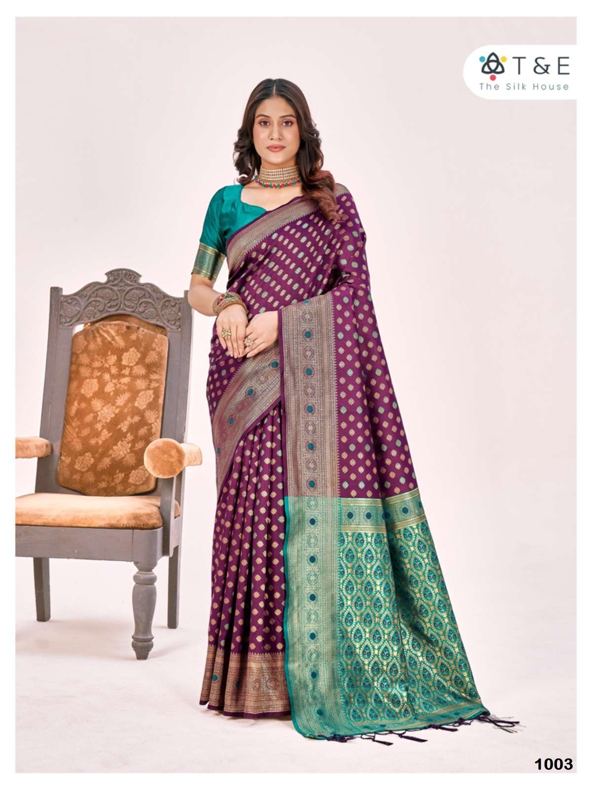 T And E Aagman Designer Silk Saree Wholesale catalog