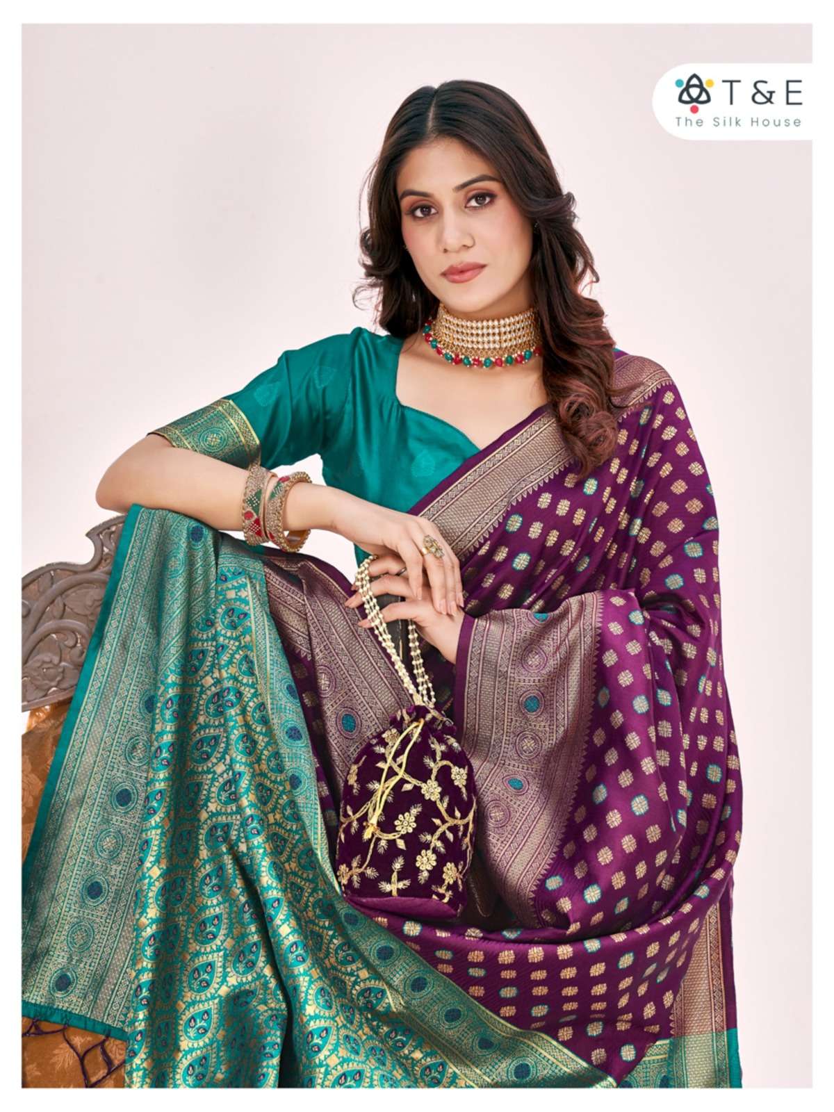 T And E Aagman Designer Silk Saree Wholesale catalog