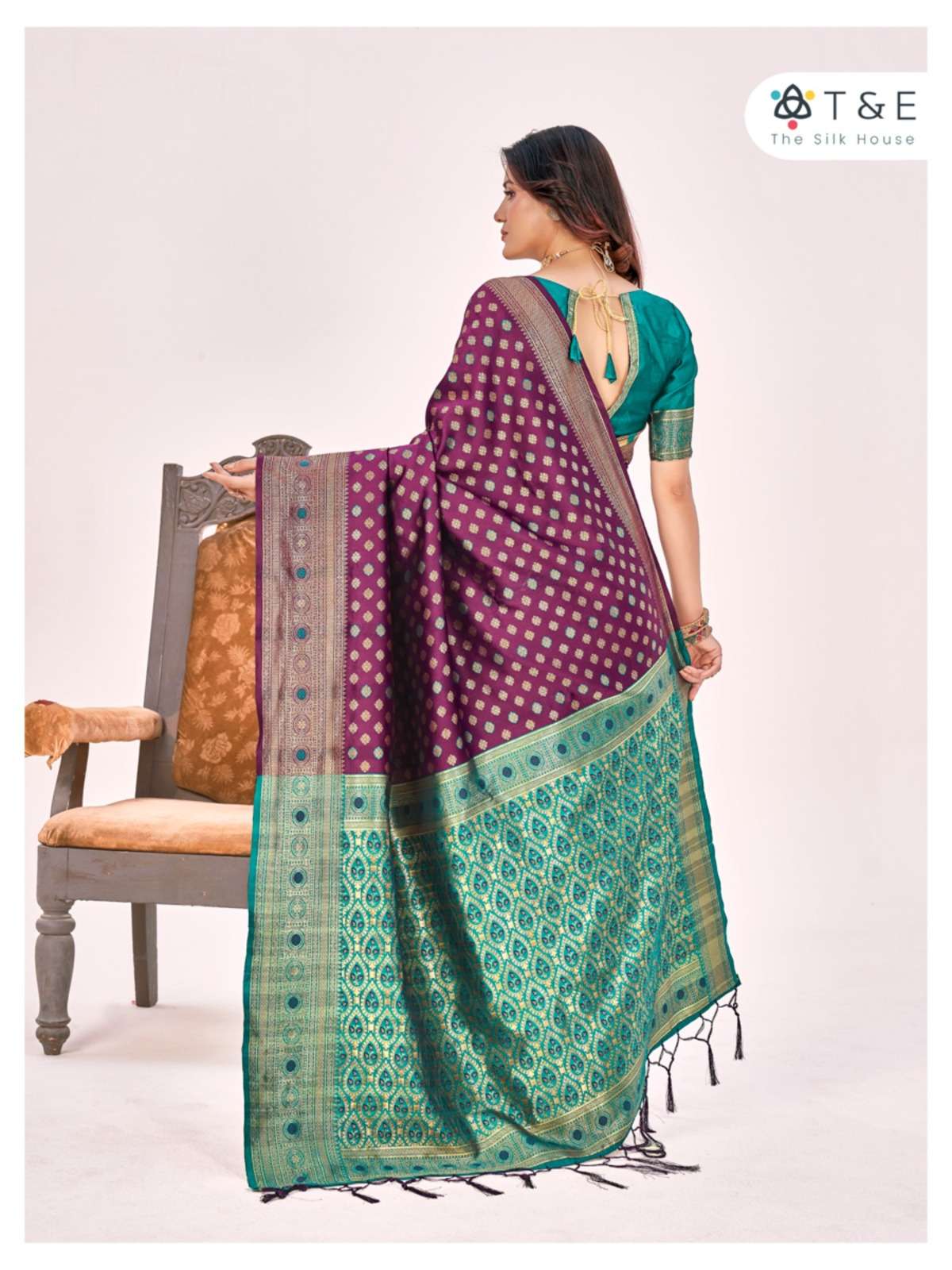 T And E Aagman Designer Silk Saree Wholesale catalog