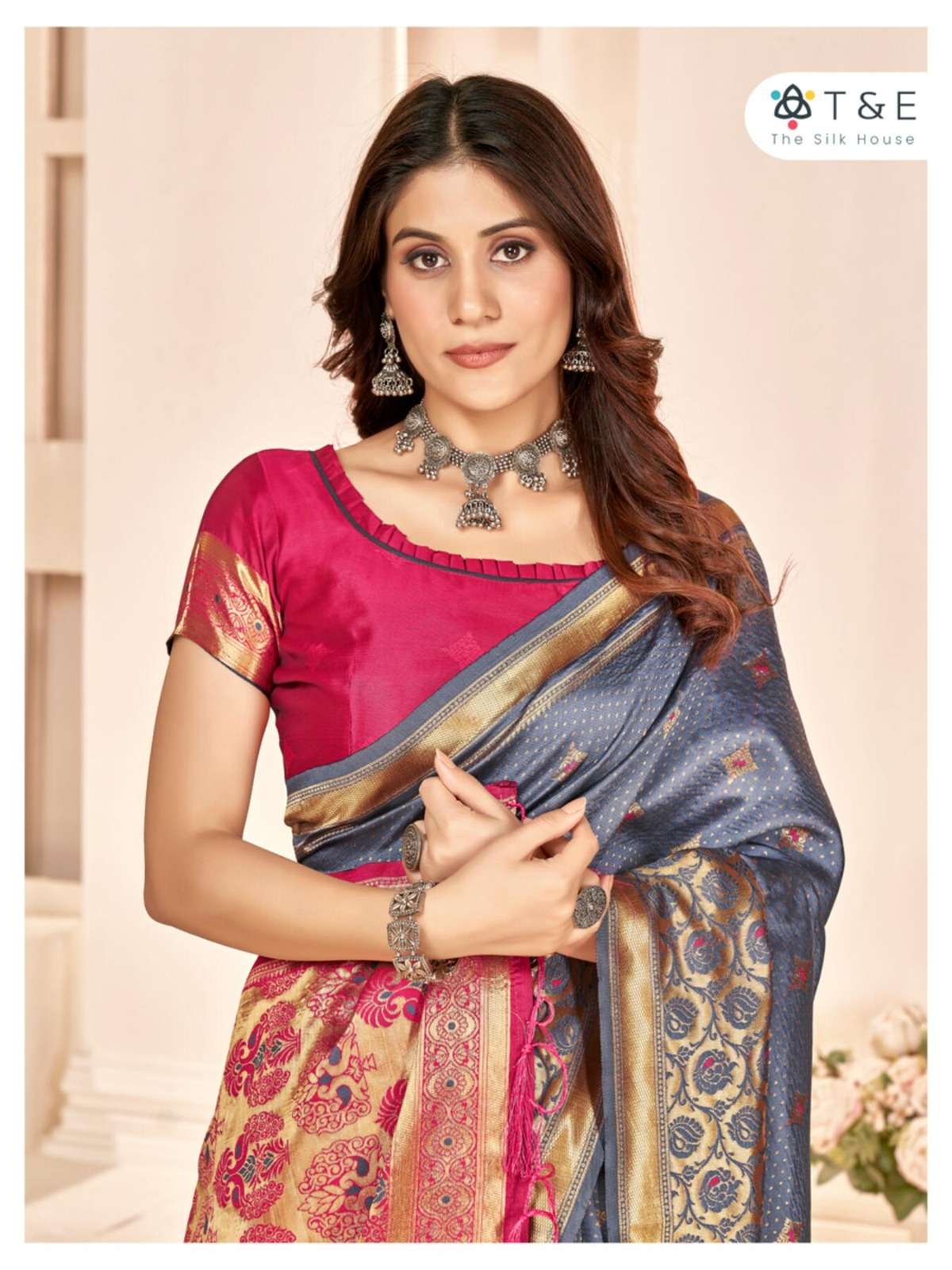 T And E Aaradhya Silk Designer Saree Wholesale catalog