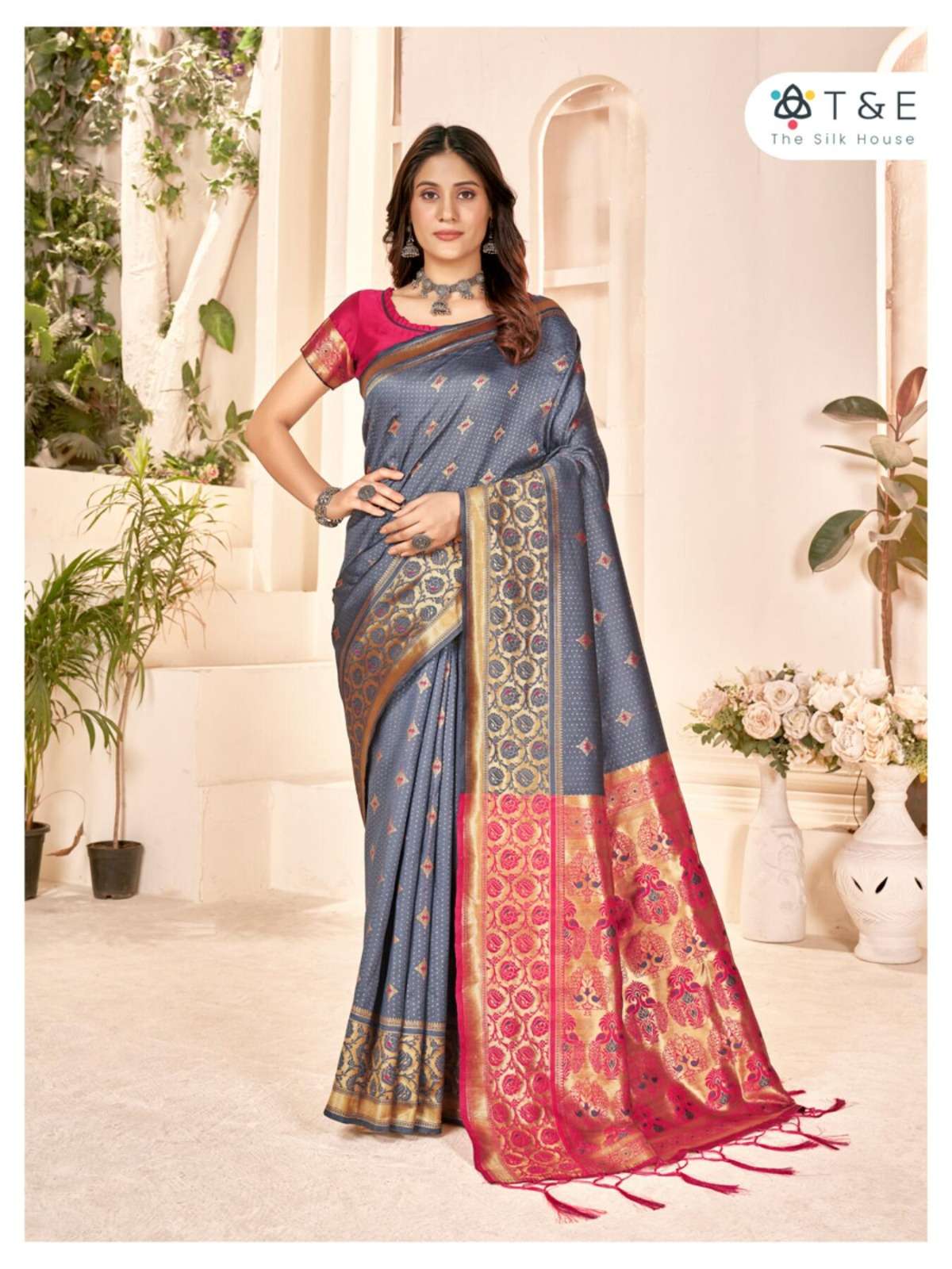 T And E Aaradhya Silk Designer Saree Wholesale catalog