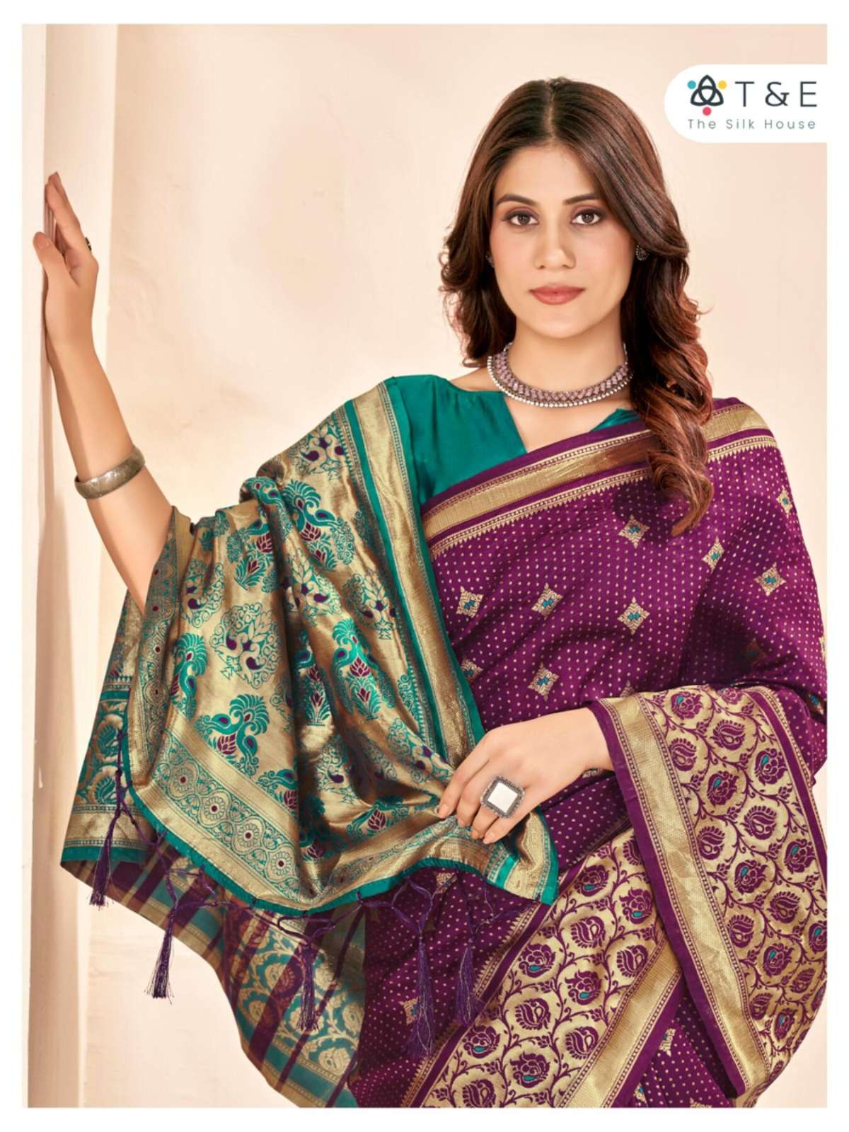 T And E Aaradhya Silk Designer Saree Wholesale catalog