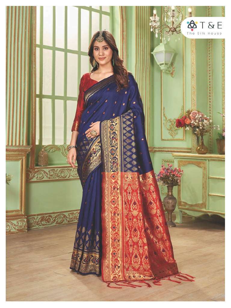 T And E Anika Silk Festive Designer Saree Wholesale catalog