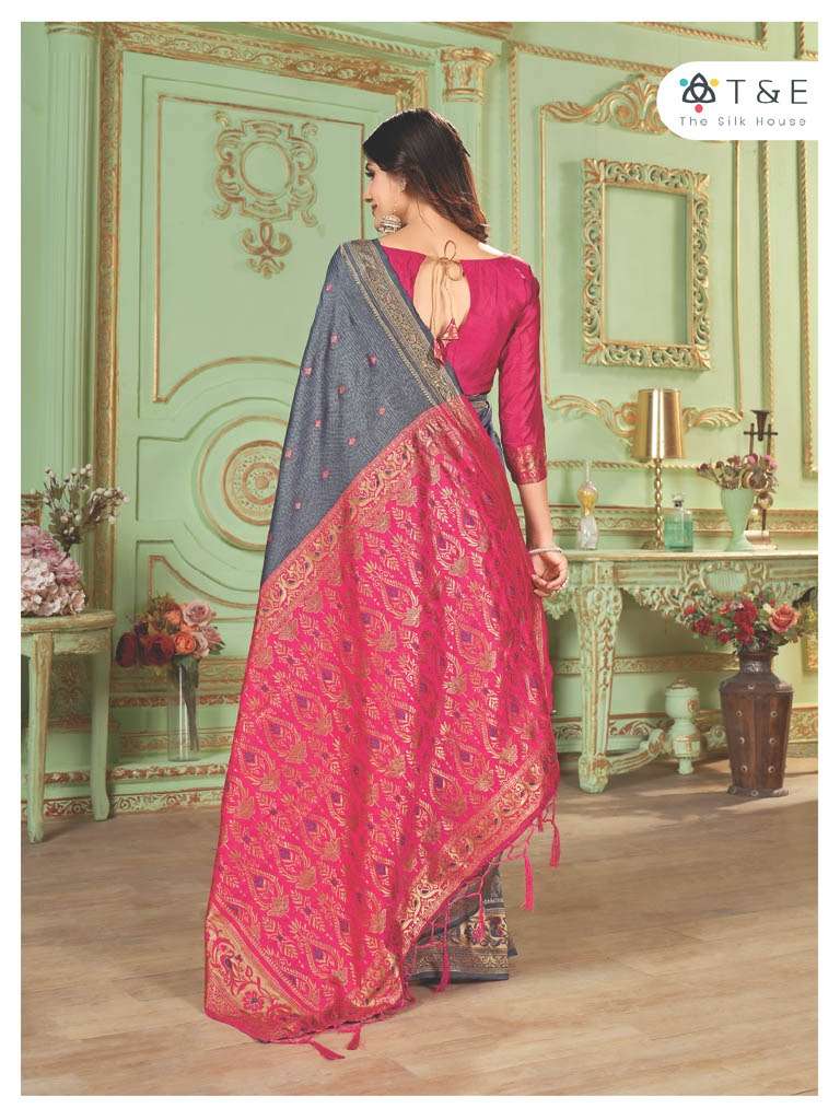 T And E Anika Silk Festive Designer Saree Wholesale catalog