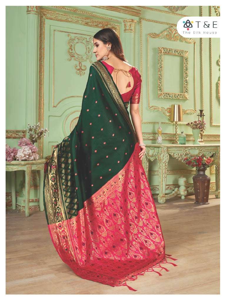 T And E Anika Silk Festive Designer Saree Wholesale catalog