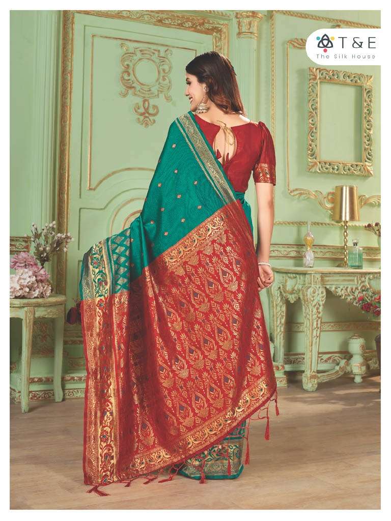 T And E Anika Silk Festive Designer Saree Wholesale catalog