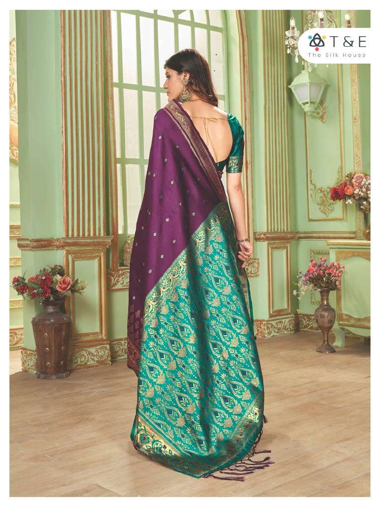 T And E Anika Silk Festive Designer Saree Wholesale catalog