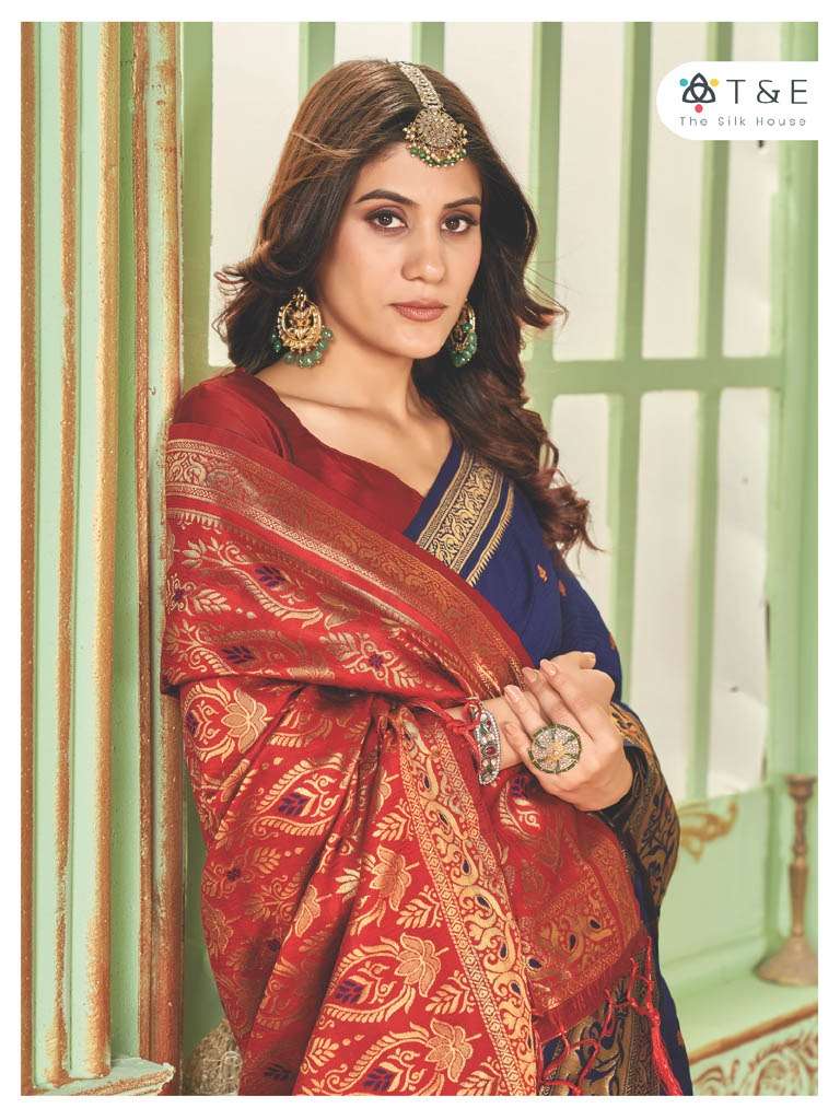 T And E Anika Silk Festive Designer Saree Wholesale catalog