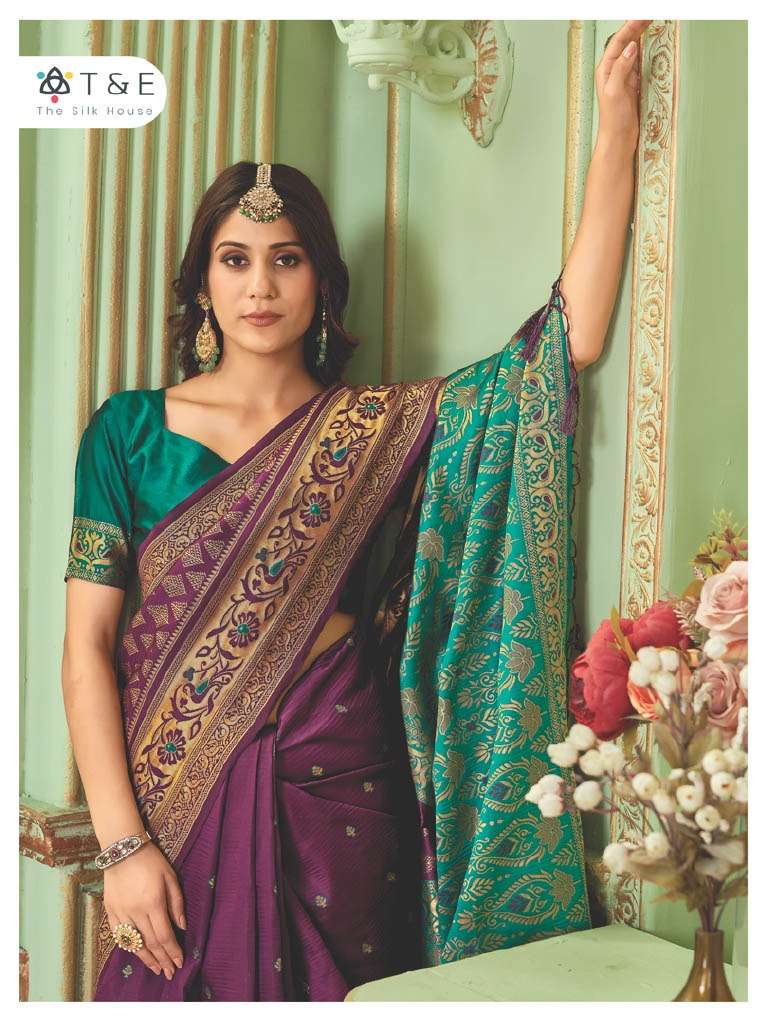 T And E Anika Silk Festive Designer Saree Wholesale catalog